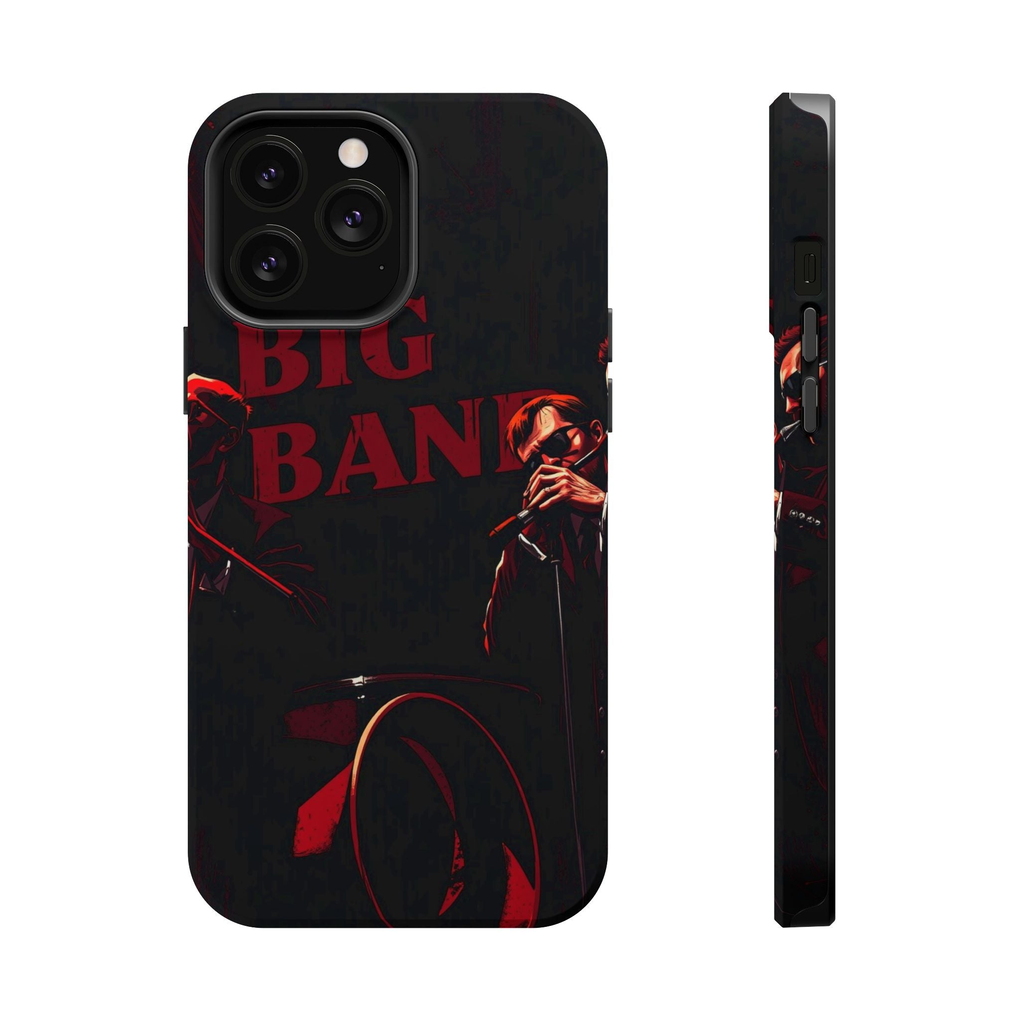 iPhone Black And Crimson Big Band Era Slim Everyday Designer Case · iPhone Case