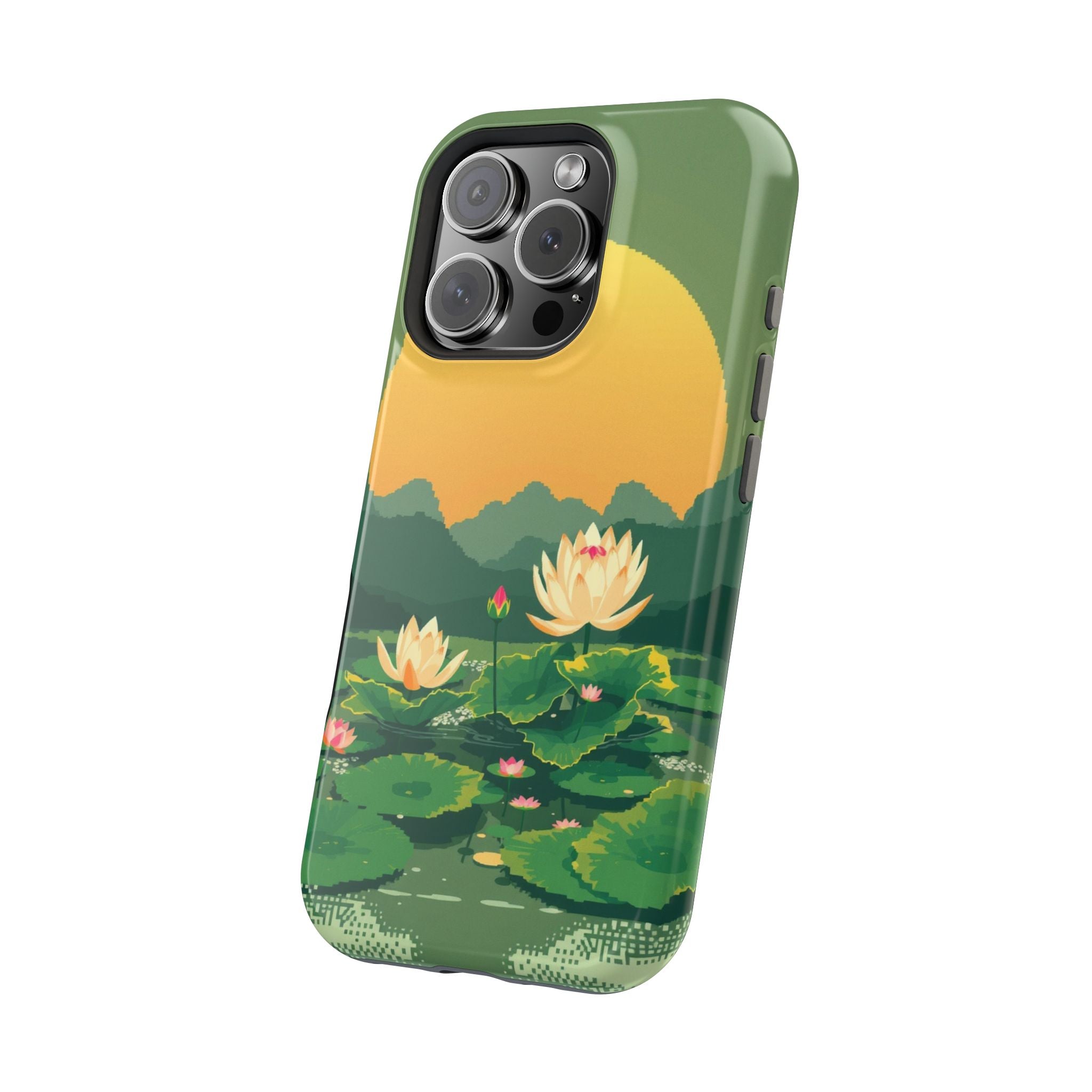 iPhone Lotus Pond Enchanted Art Slim Everyday Designer Case · iPhone Case
