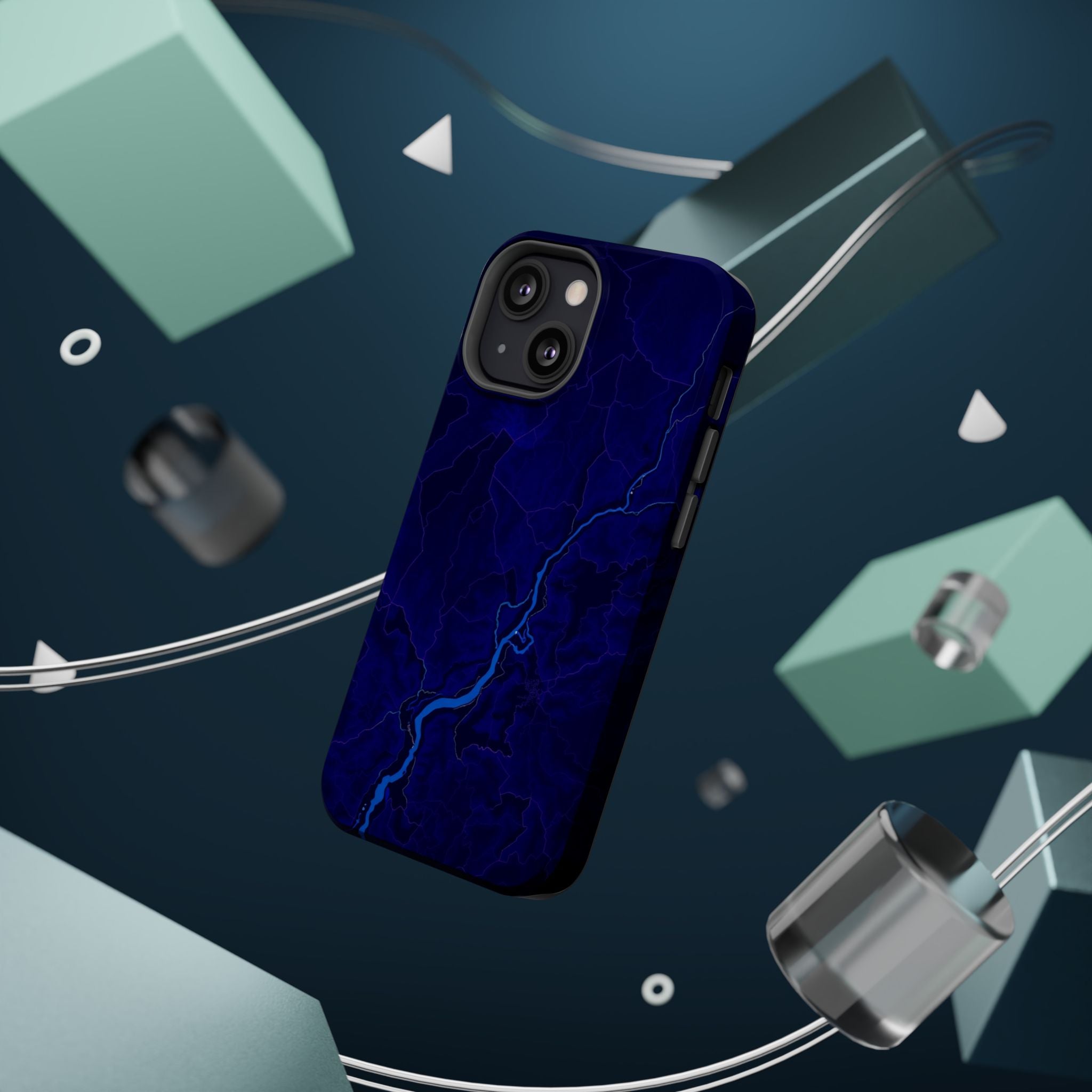 iPhone Thermal Map Dark Gothic Ink Bold Modern Everyday Snap Case · iPhone Case