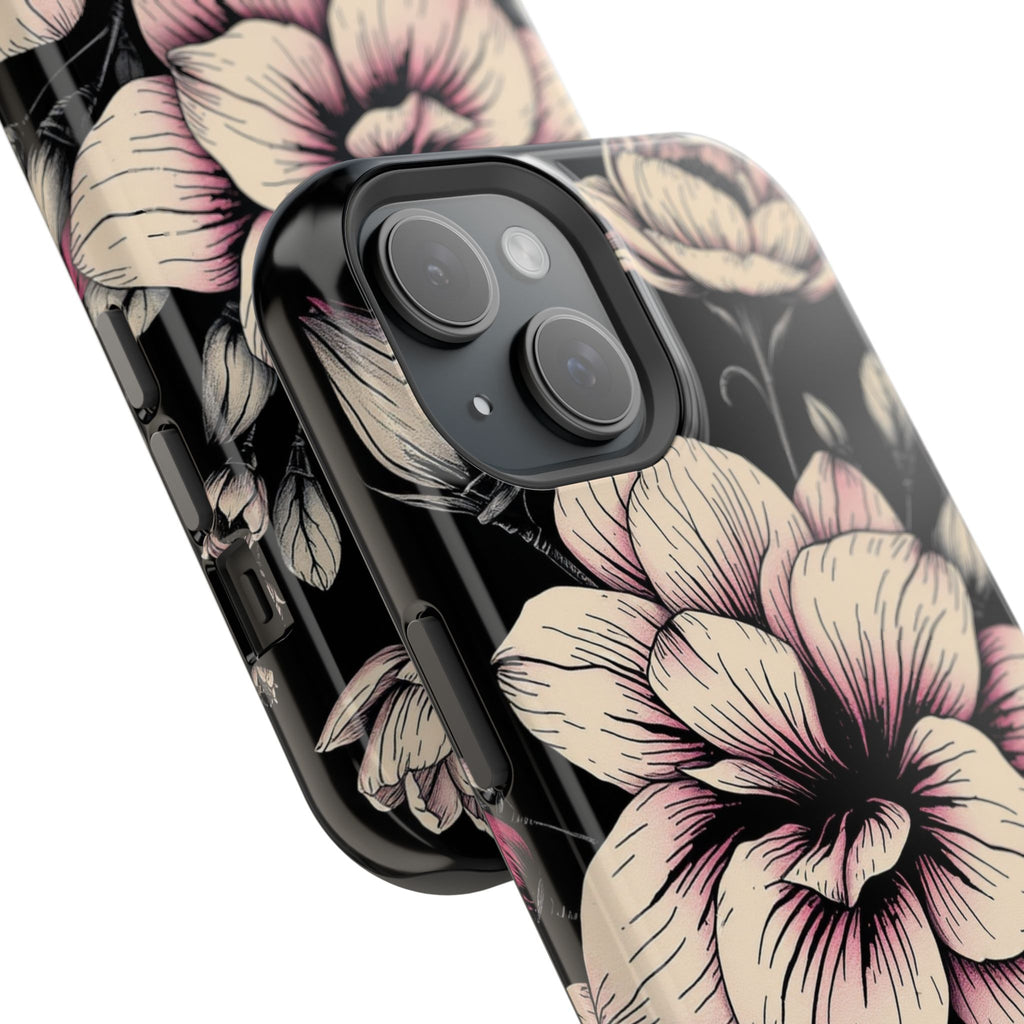 iPhone Floral Dark Academia Gothic Ink Slim Everyday Designer Case · iPhone Case