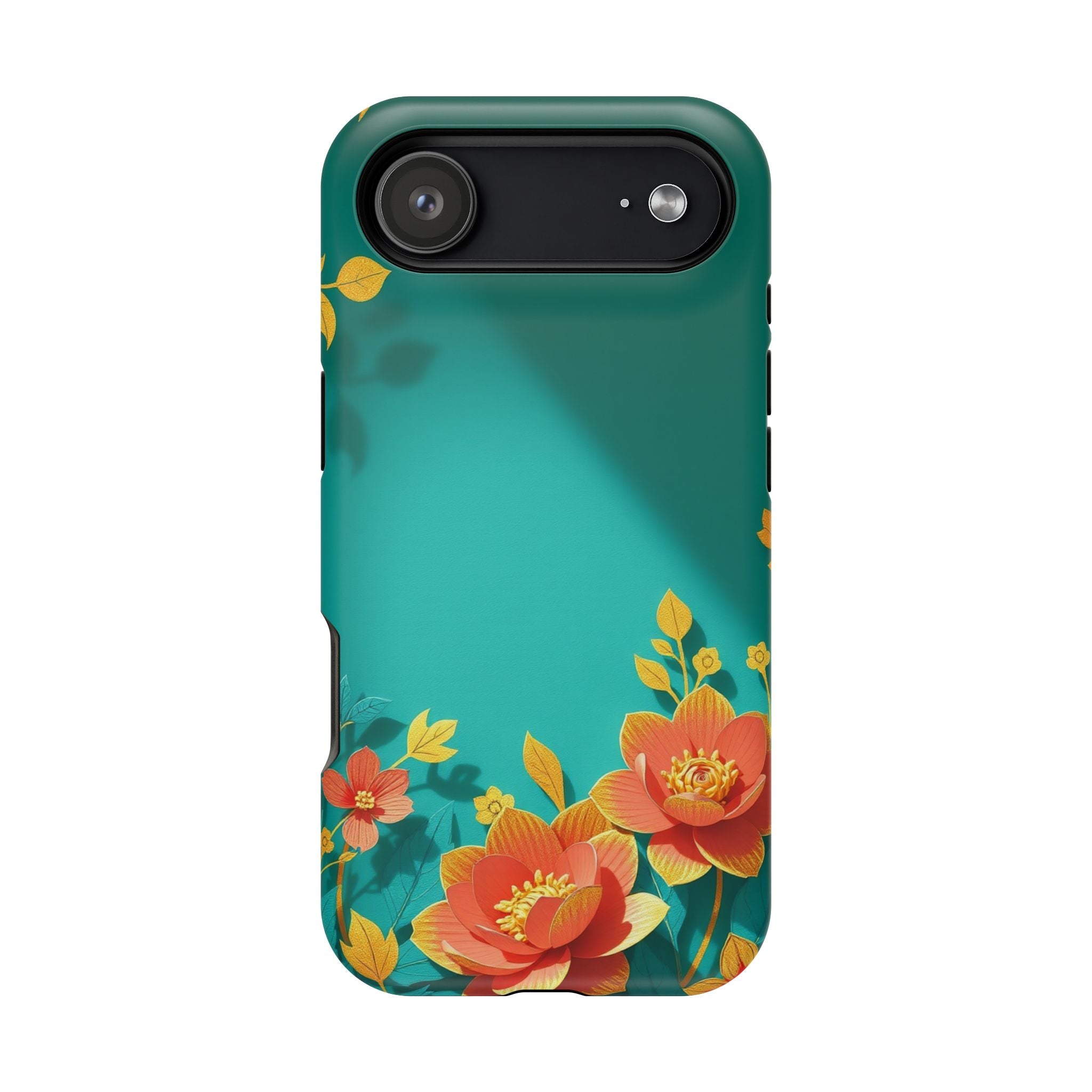 iPhone Floral Gold Foil Paper Cut Art Slim Everyday Designer Case · iPhone Case