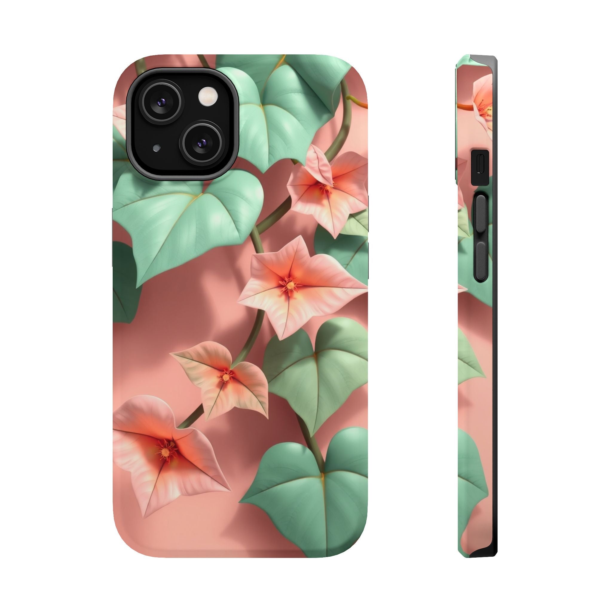 iPhone Mint And Blush Art Nouveau Vine Slim Everyday Designer Case · iPhone Case