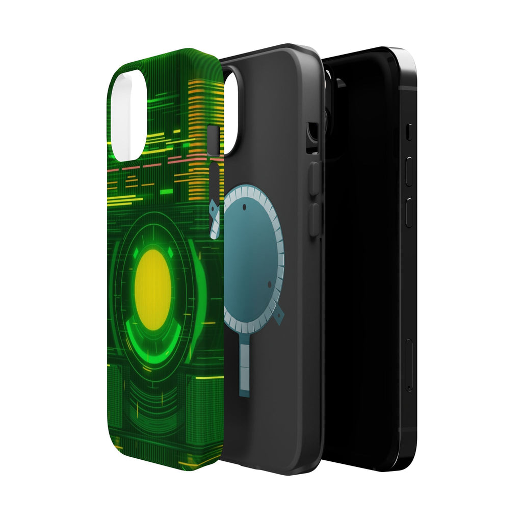 iPhone Emerald Green And Gold VHS Static Slim Everyday Designer Case · iPhone Ca