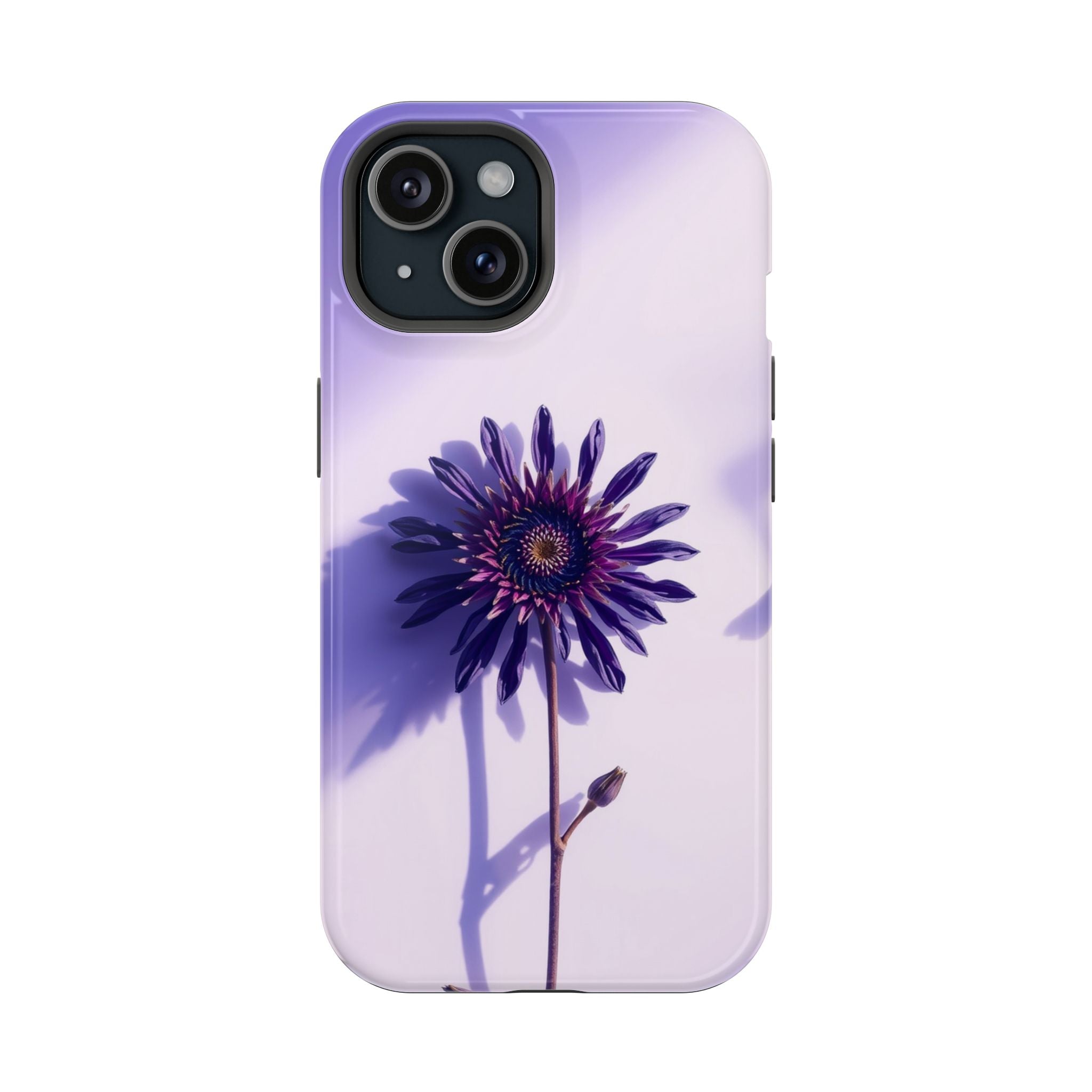 iPhone Indigo And Violet Dried Flower Flat Lay Soft iPhone Finish · iPhone Case