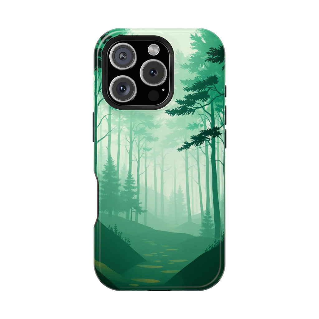 iPhone Earthy Misty Forest Path Design Slim Everyday Designer Case · iPhone Case