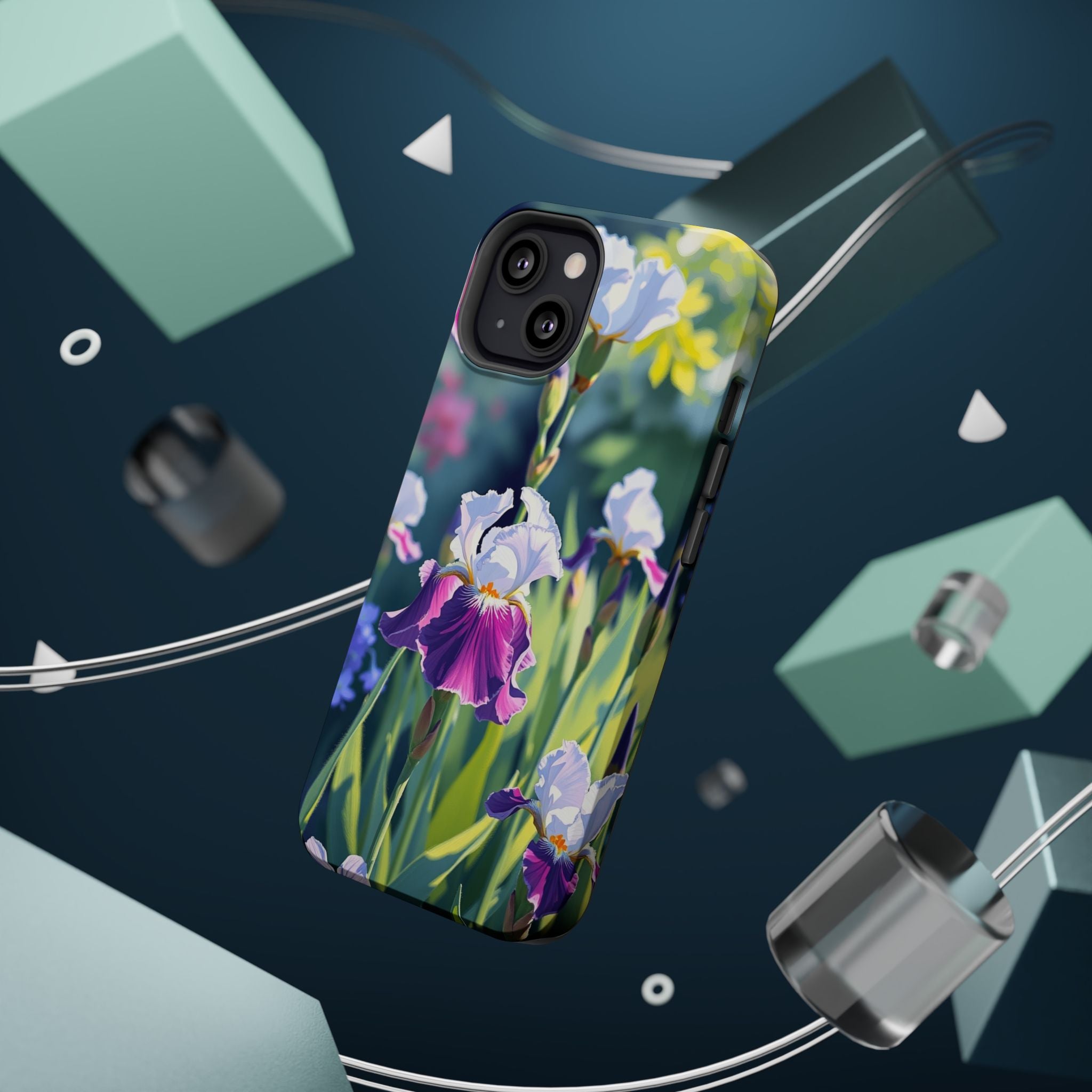 iPhone Vibrant Iris Garden Design Bold Modern Everyday Snap Case · iPhone Case