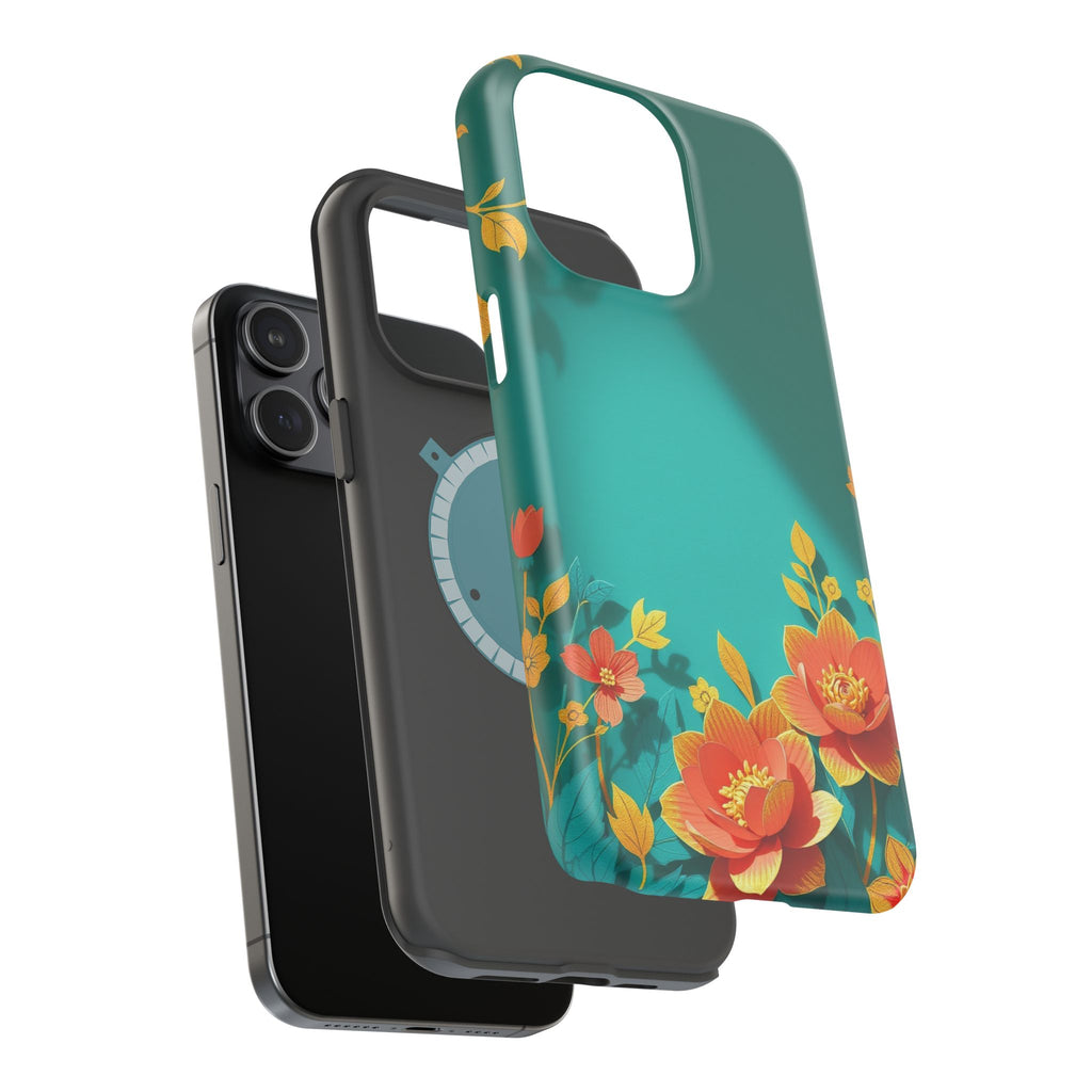 iPhone Floral Gold Foil Paper Cut Art Slim Everyday Designer Case · iPhone Case