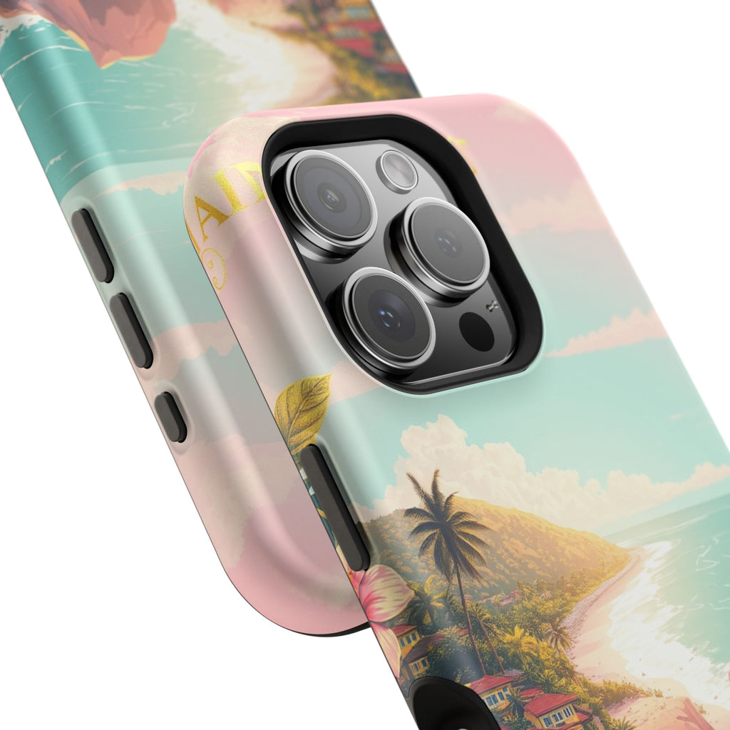 iPhone Mint And Blush Hibiscus Coast Slim Everyday iPhone 14 Designer · iPhone C