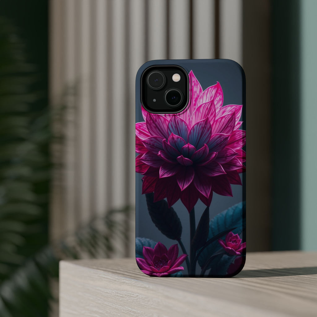iPhone Cyan And Magenta Floral Dark Academia Slim iPhone Everyday · iPhone Case