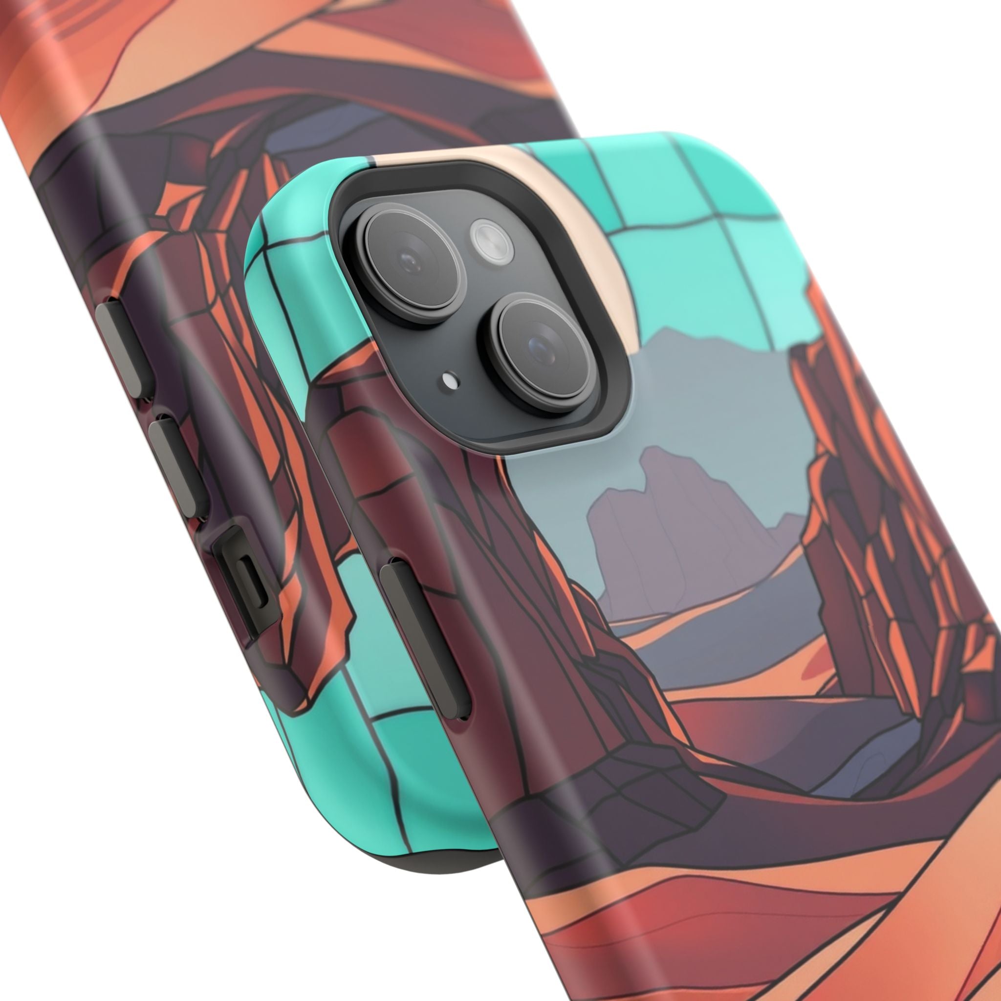 iPhone Desert Dunes Stained Glass Bold Modern Everyday Snap Case · iPhone Case