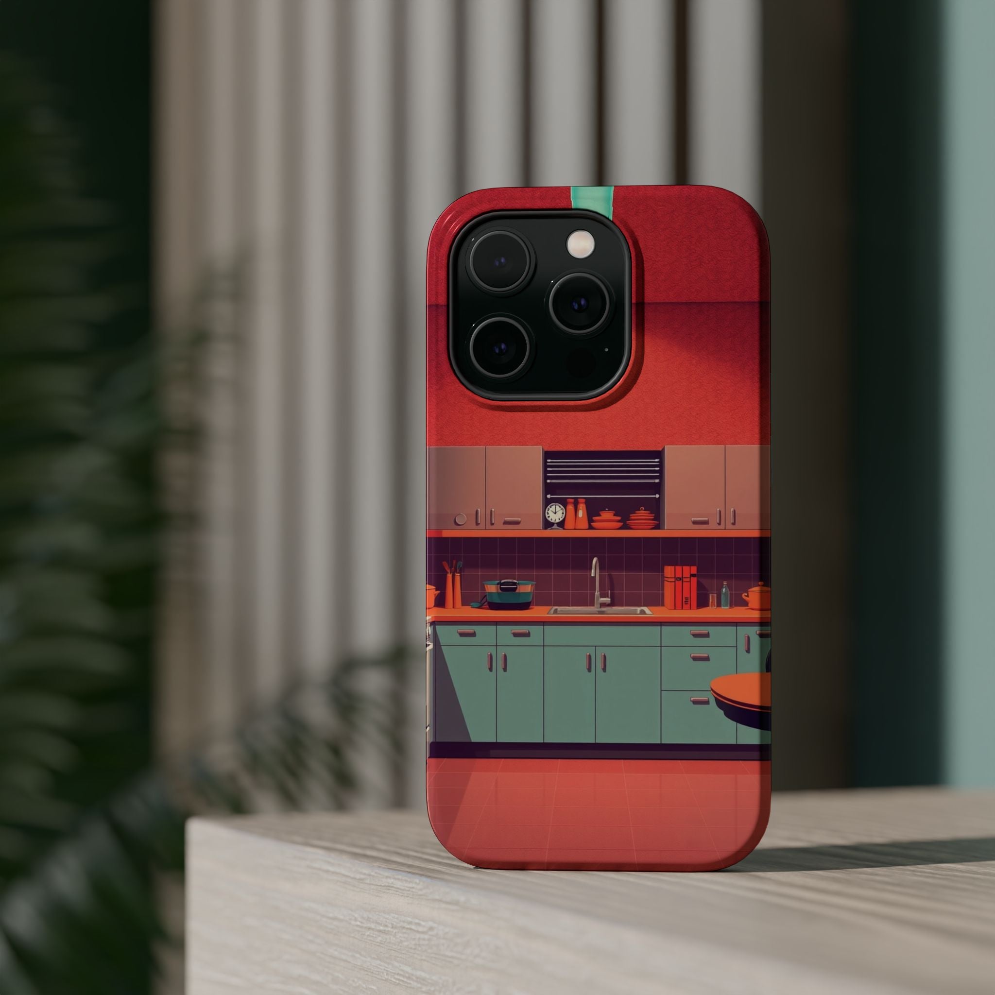 iPhone Earthy 1950s Kitchen Design Bold Modern Everyday Snap Case · iPhone Case