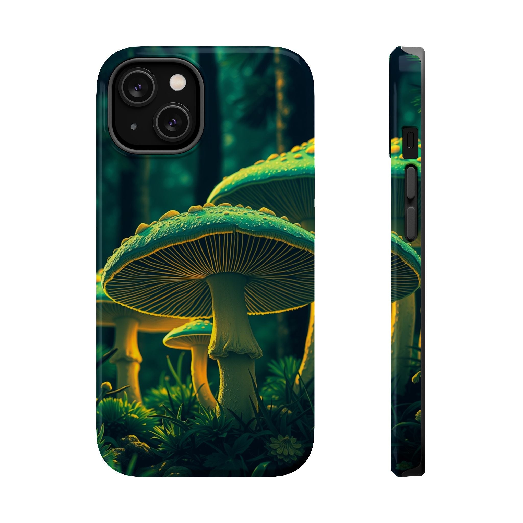 iPhone Emerald Green And Gold Mushroom Forest Slim iPhone Everyday · iPhone Case