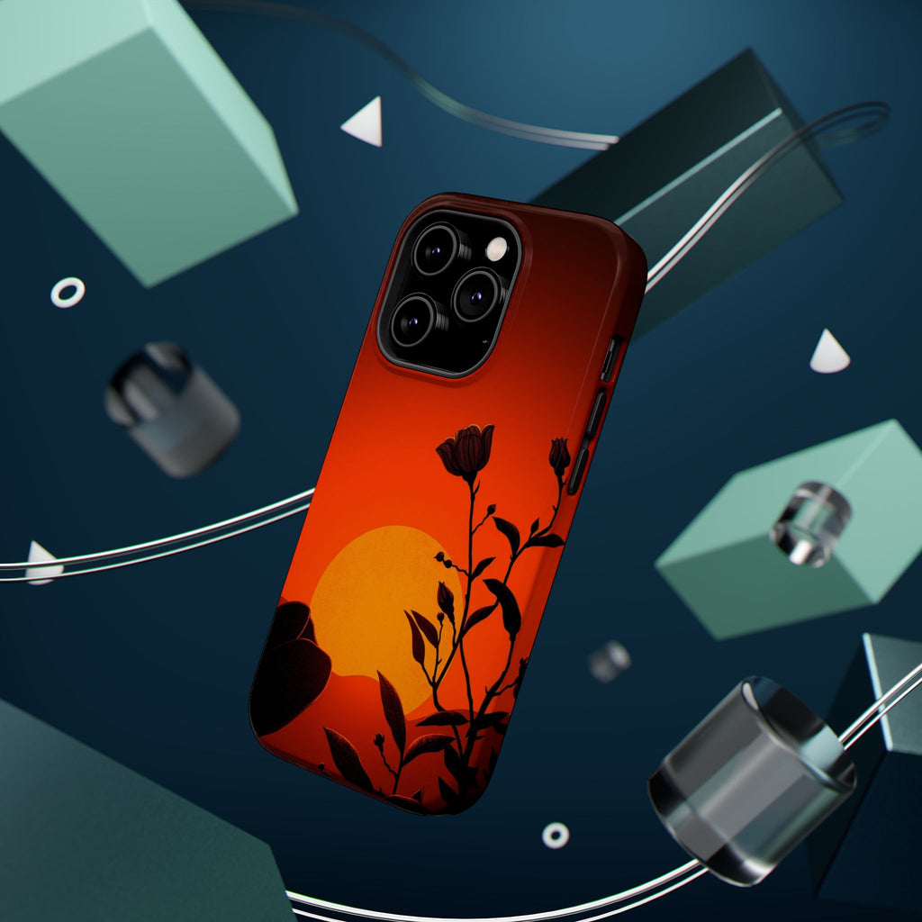 iPhone Bloom and Leaf Dark Gothic Ink Slim Everyday Designer Case · iPhone Case
