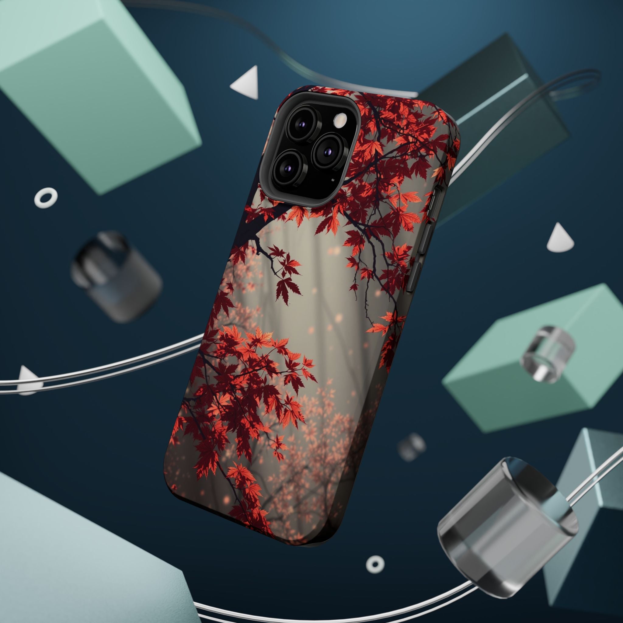 iPhone Charcoal And Copper Autumn Maple Slim Everyday iPhone 17 · iPhone Case