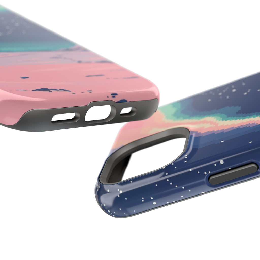 iPhone Mint And Blush Northern Lights Slim Everyday Designer Case · iPhone Case