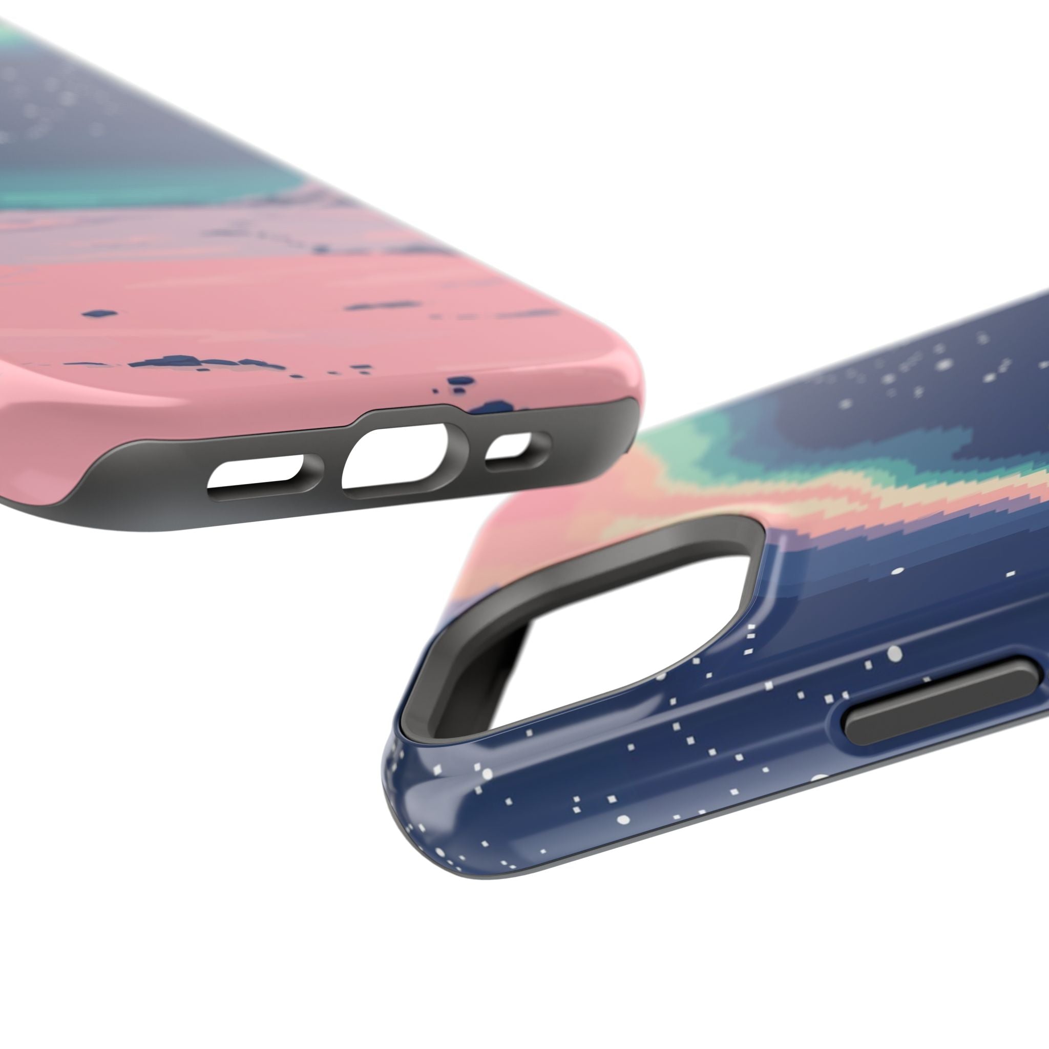 iPhone Mint And Blush Northern Lights Slim Everyday Designer Case · iPhone Case