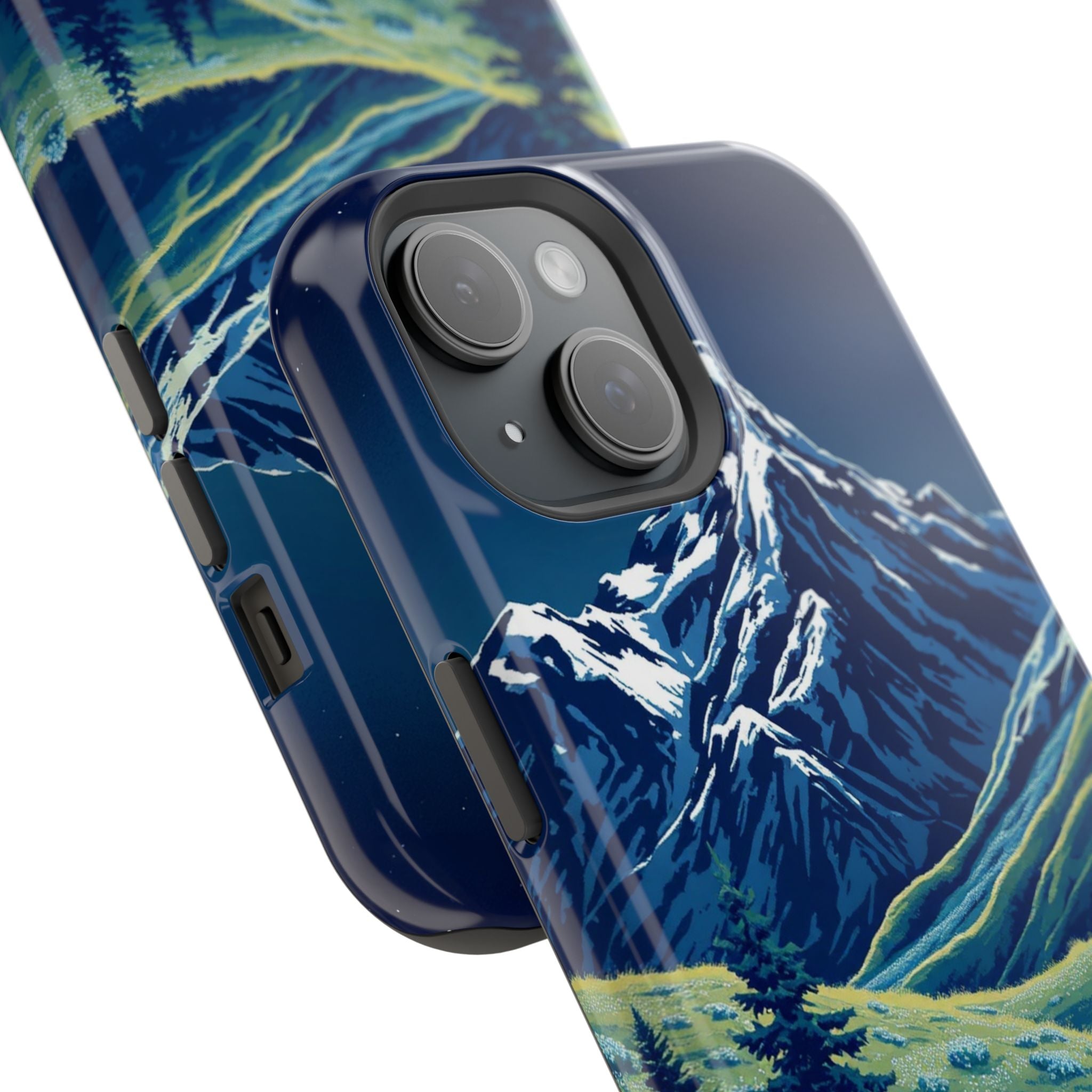 iPhone Midnight Blue And Silver Alpine Meadow Slim iPhone Everyday · iPhone Case