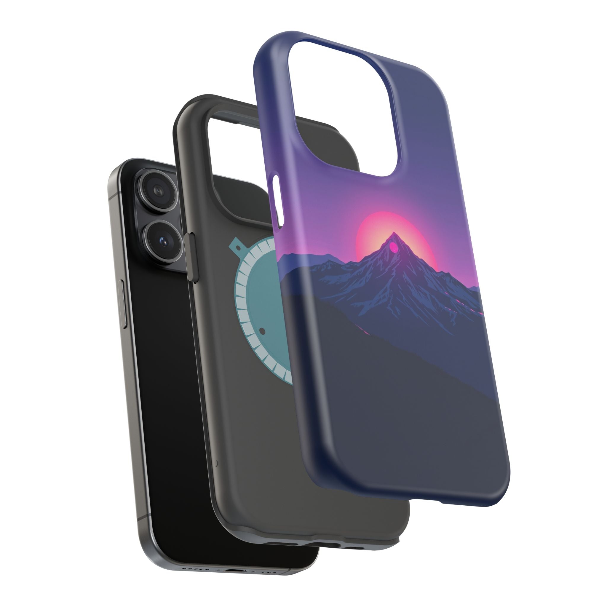 iPhone Mountain at Sunrise Electric Art Slim Everyday iPhone 15 · iPhone Case