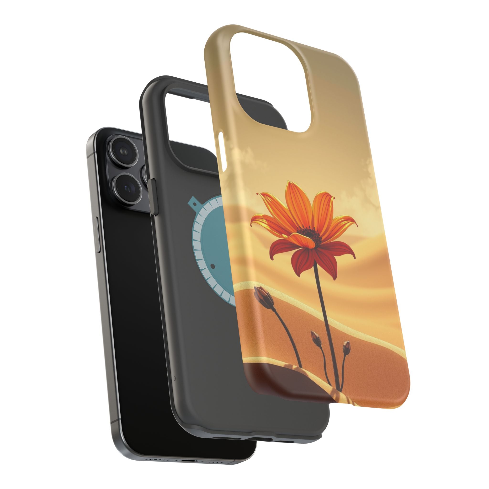 iPhone Neon Floral Dark Gothic Ink Bold Modern Everyday Snap Case · iPhone Case