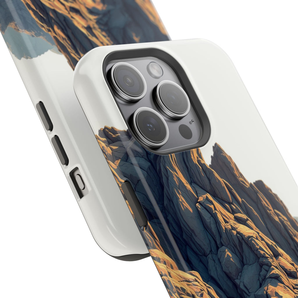 iPhone Mustard And Rust Rocky Coastline Slim Everyday iPhone Designer · iPhone C