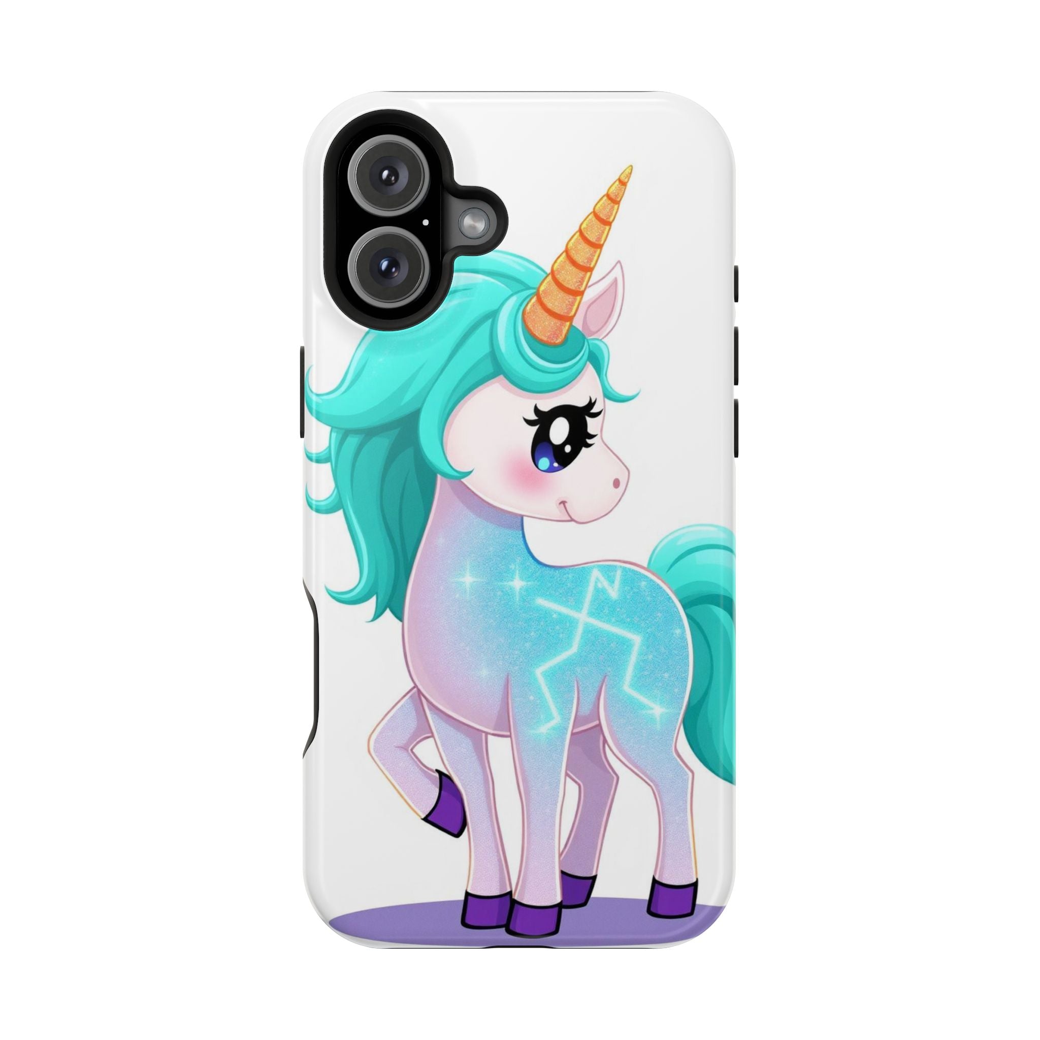 iPhone Turquoise Sparkle Unicorn Kids Fun iPhone Phone Case Gift · iPhone Case