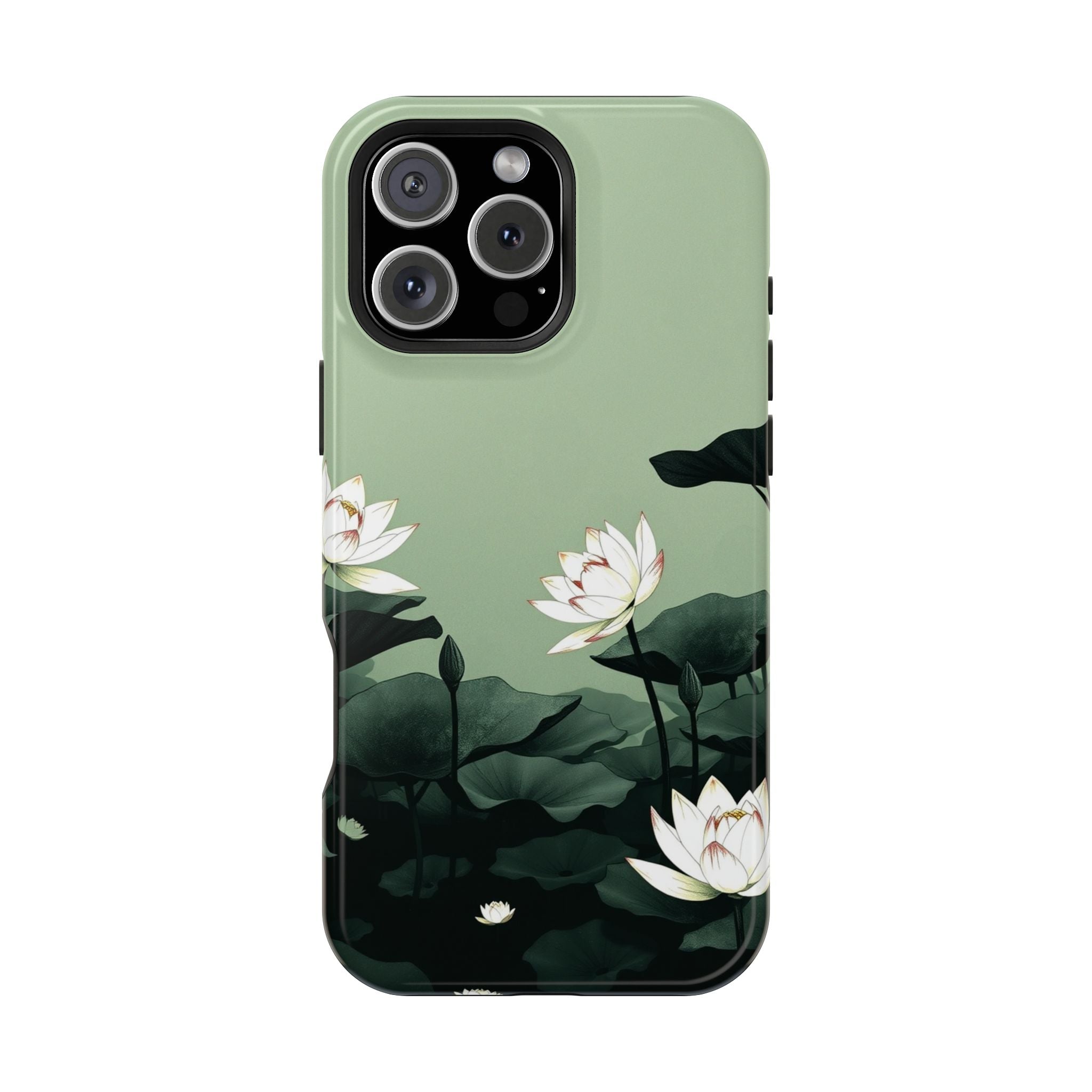iPhone Sage And Ivory Lotus Pond Bold Modern Everyday Snap Case · iPhone Case