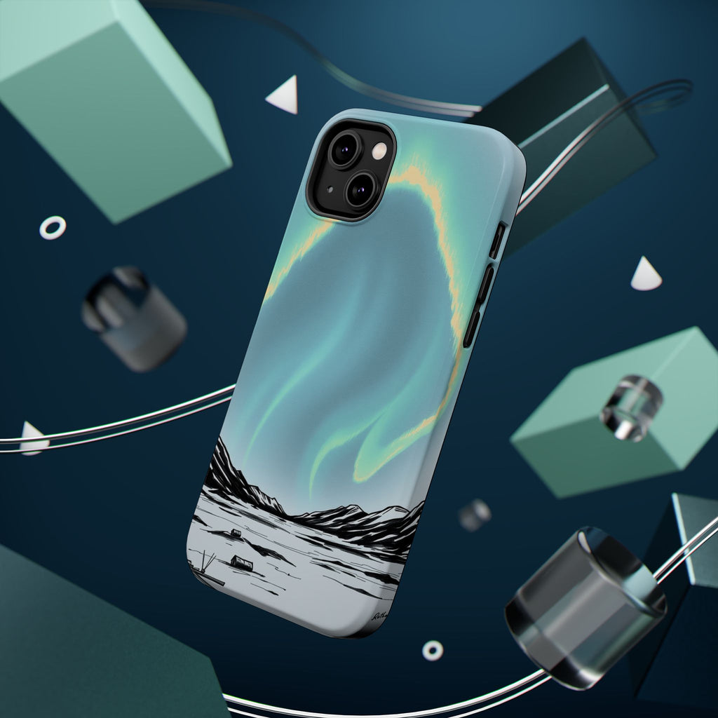 iPhone Charcoal And Copper Northern Lights Slim iPhone Everyday · iPhone Case