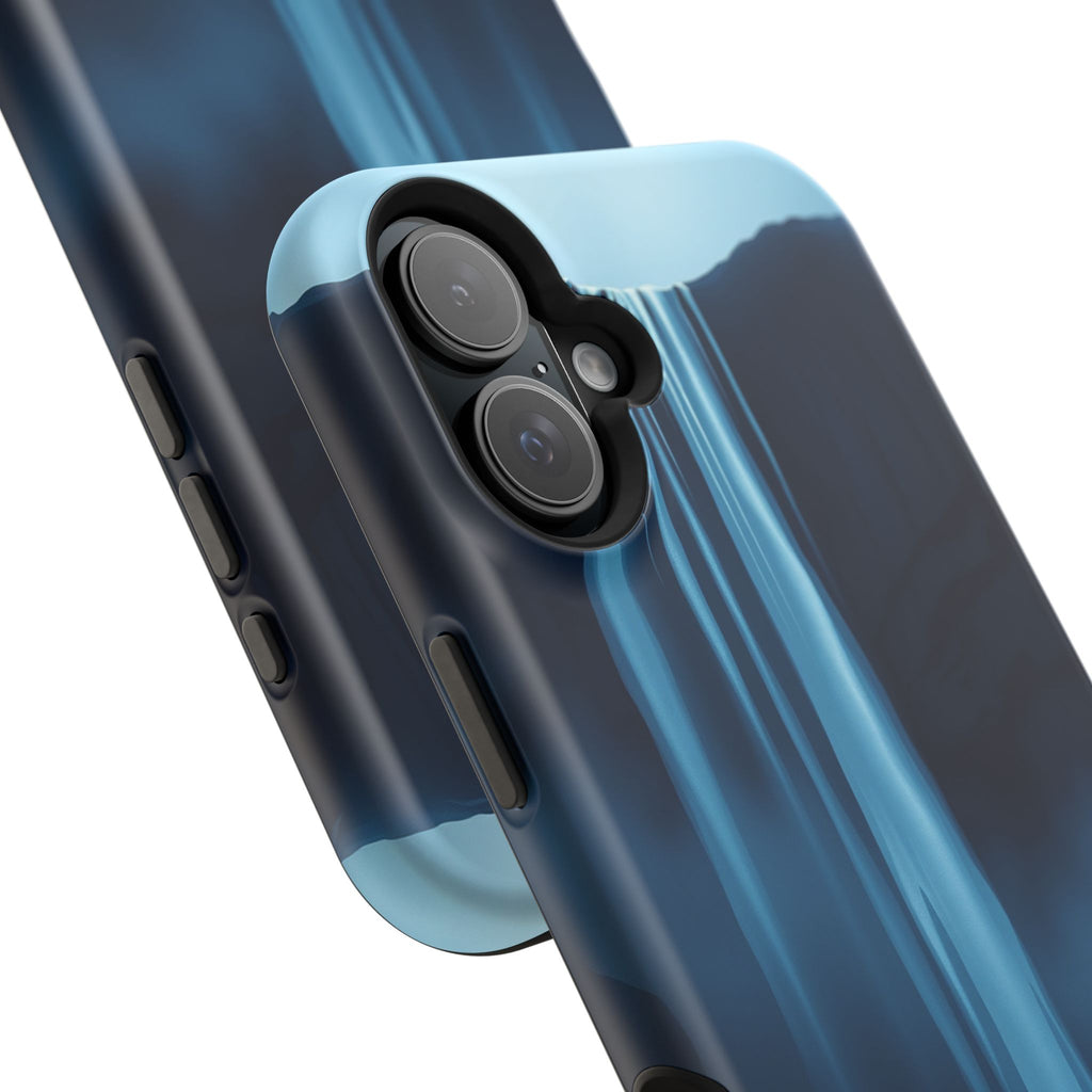 iPhone Midnight Blue And Silver Waterfall Mist Soft iPhone Finish · iPhone Case