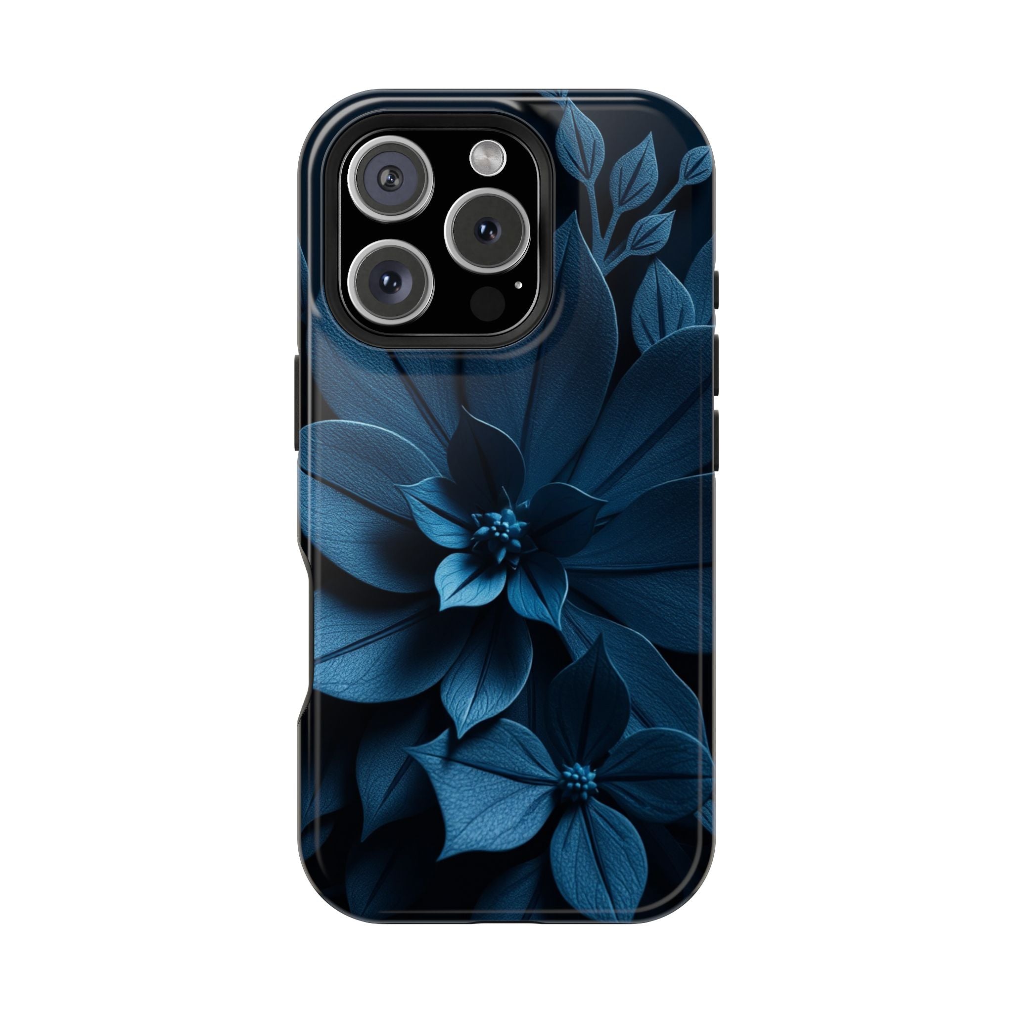 iPhone Midnight Blue And Silver Floral Dark Academia iPhone Slim · iPhone Case