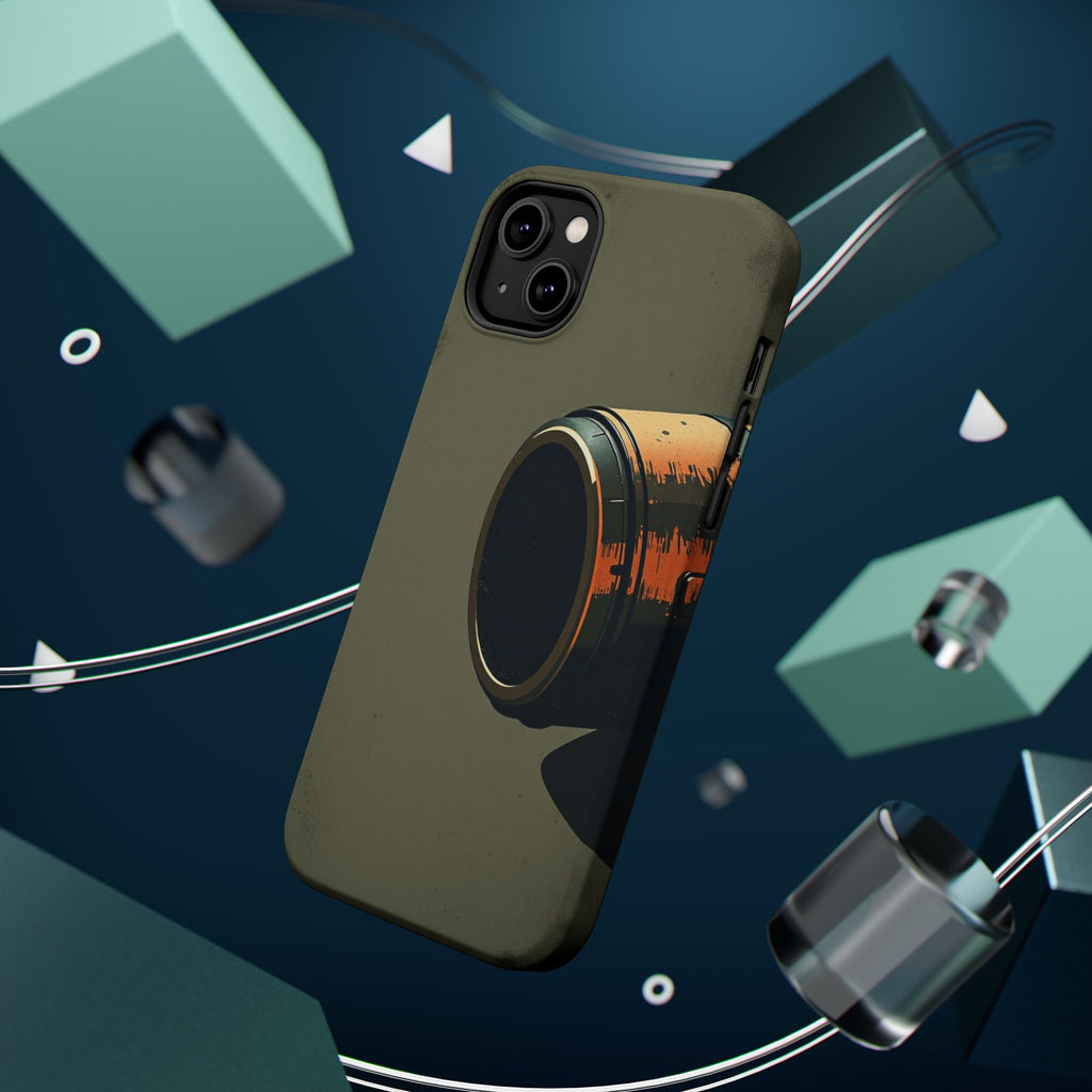iPhone Charcoal And Copper Vintage Postcard Slim Everyday Designer Case · iPhone