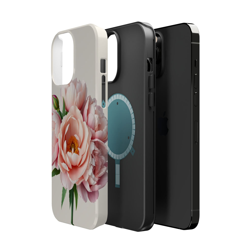 iPhone Serene Peony Bouquet Design Bold Modern Everyday Snap Case · iPhone Case