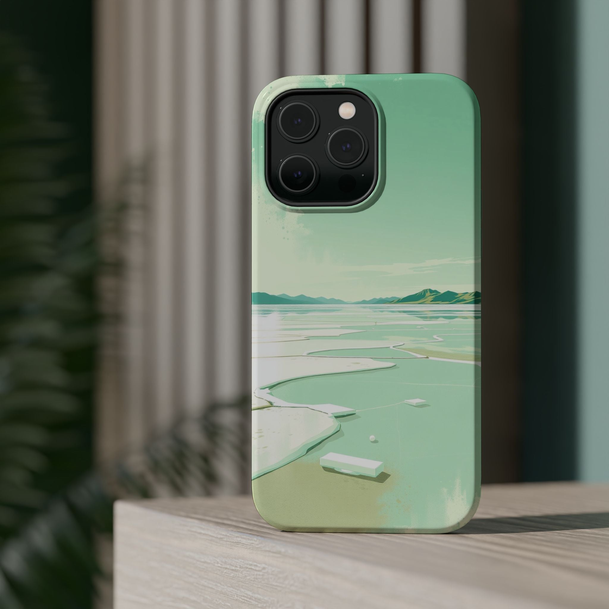 iPhone Vibrant Salt Flat Mirror Design Slim Everyday Designer Case · iPhone Case