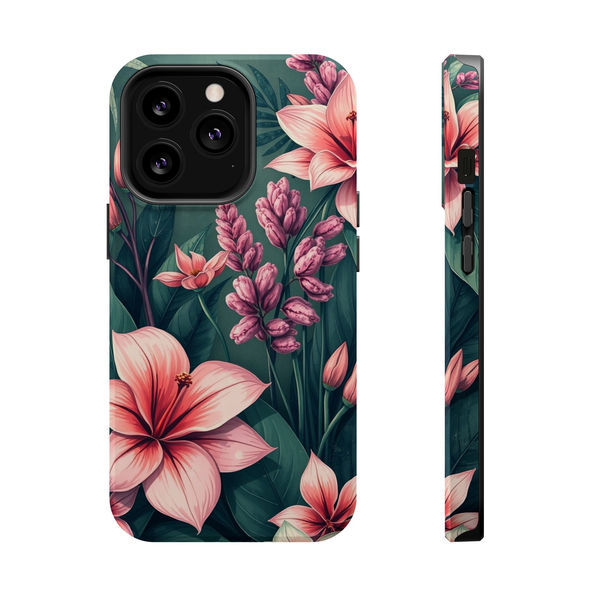 iPhone Mint And Blush Jungle Floral Slim Everyday Designer Case · iPhone Case