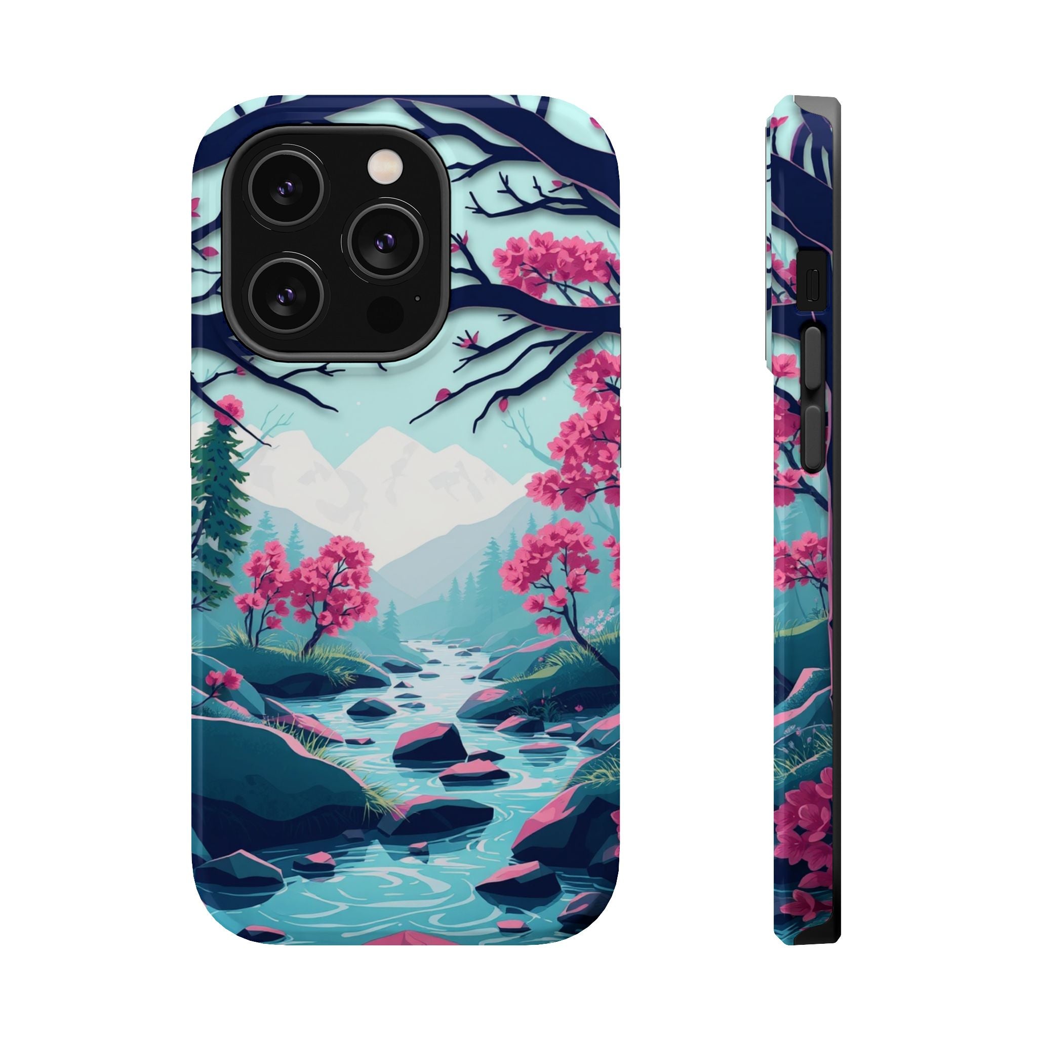 iPhone Cyan And Magenta Spring Creek Slim Everyday Designer Case · iPhone Case