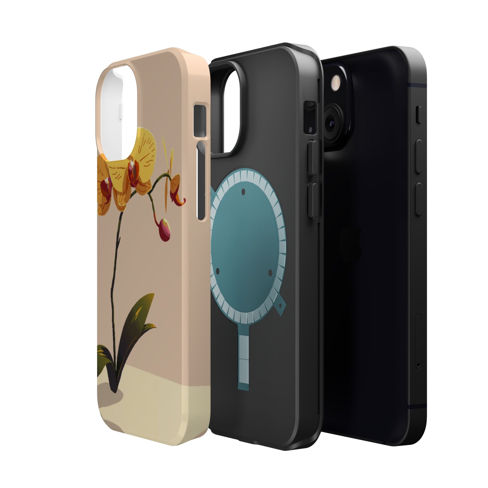 iPhone Orchid Study Pixel Art -Bit Bold Modern Everyday Snap Case · iPhone Case