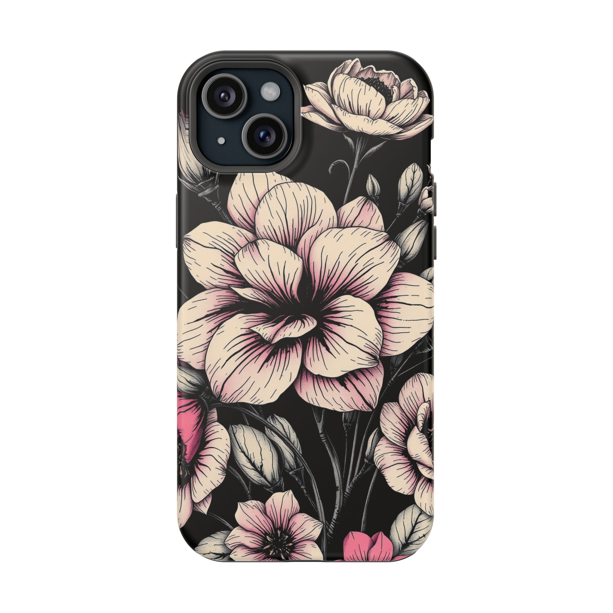 iPhone Floral Dark Academia Gothic Ink Slim Everyday Designer Case · iPhone Case