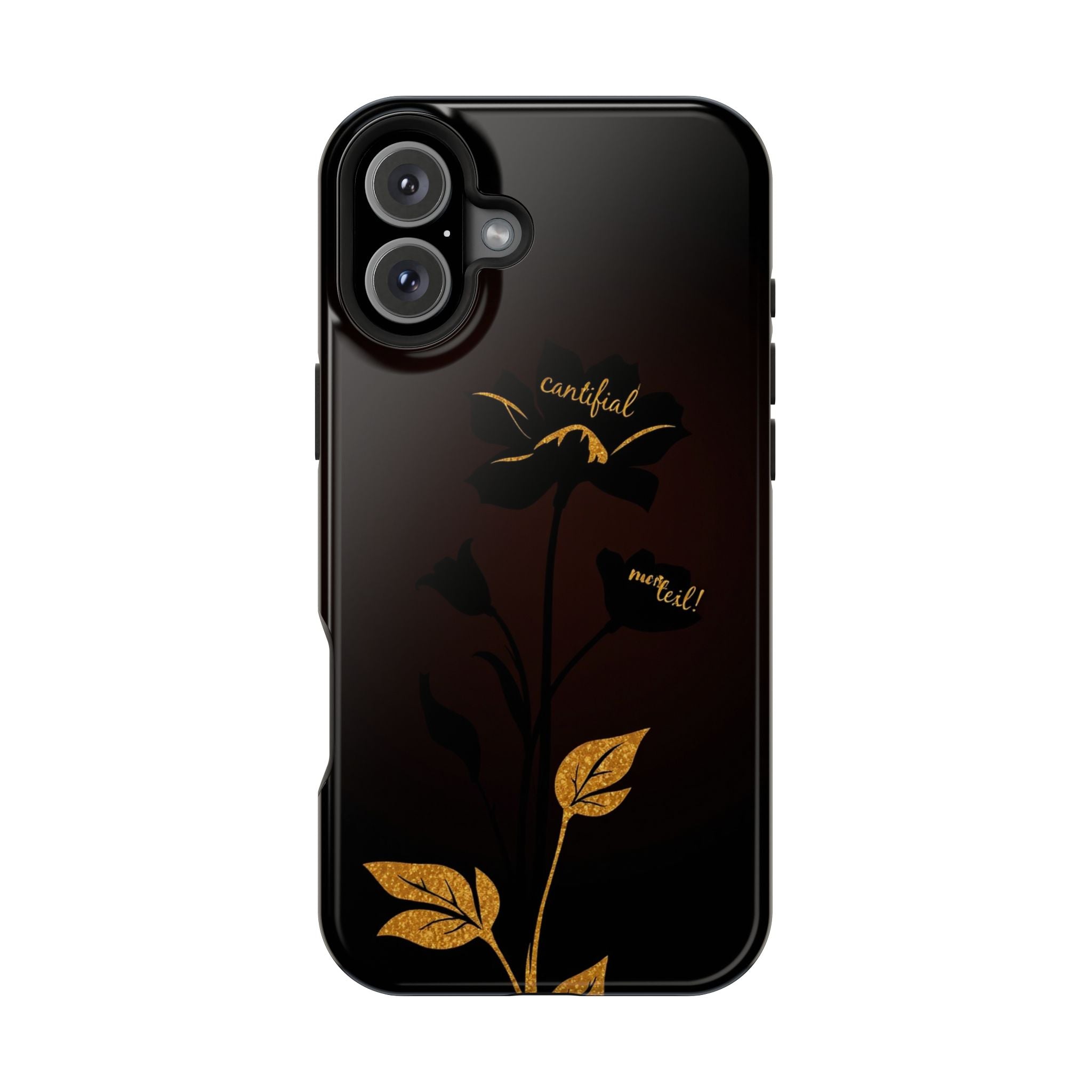 iPhone Earthy Floral Silhouette Design Slim Everyday Designer Case · iPhone Case