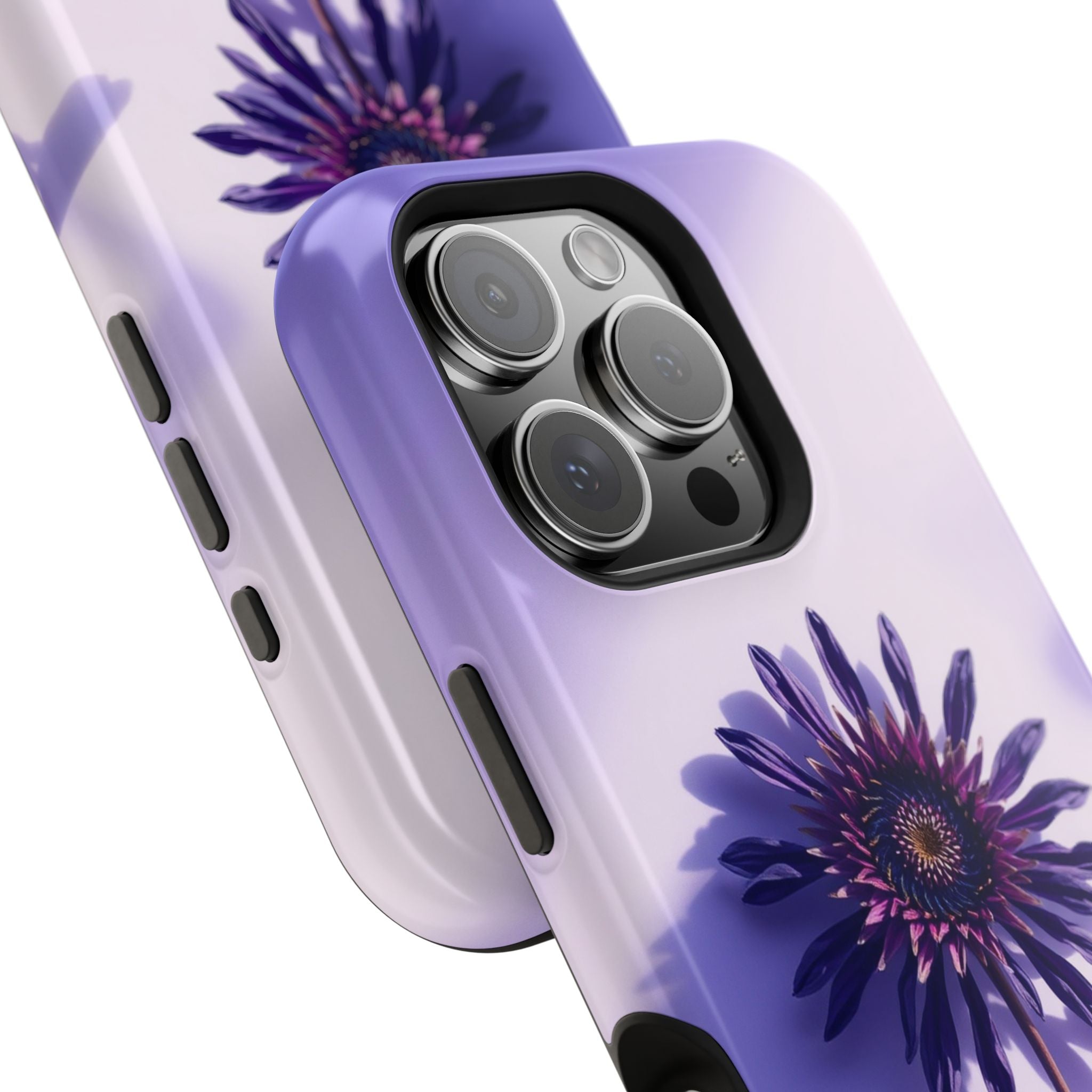 iPhone Indigo And Violet Dried Flower Flat Lay Soft iPhone Finish · iPhone Case