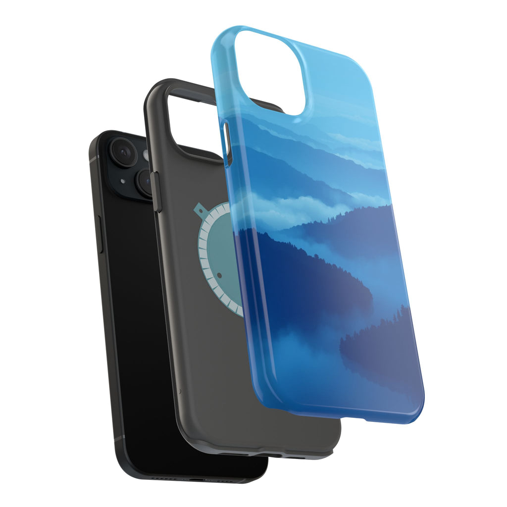 iPhone Fog Rolling Over Hills Pixel Art -Bit Slim iPhone Everyday · iPhone Case