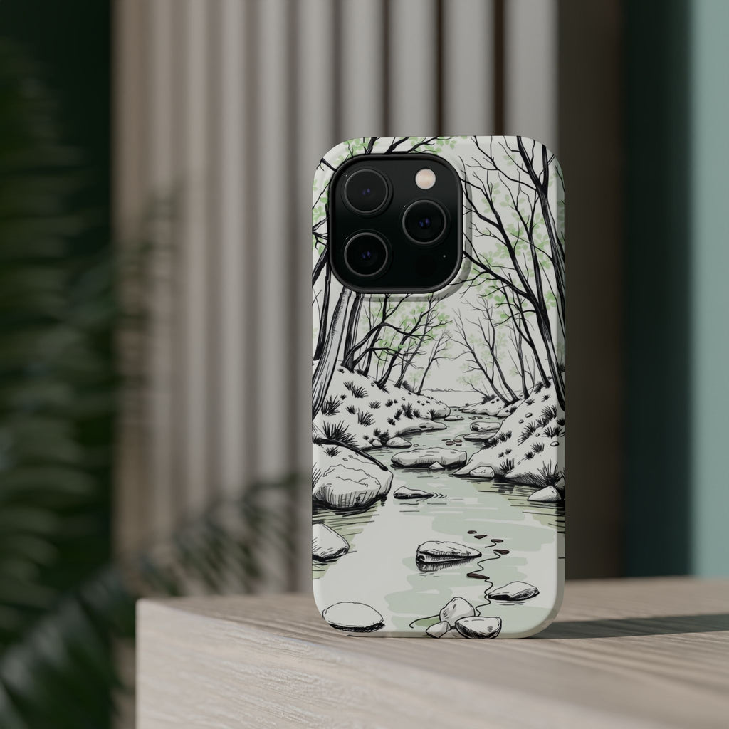iPhone Sage And Ivory Spring Creek Bold Modern Everyday Snap Case · iPhone Case