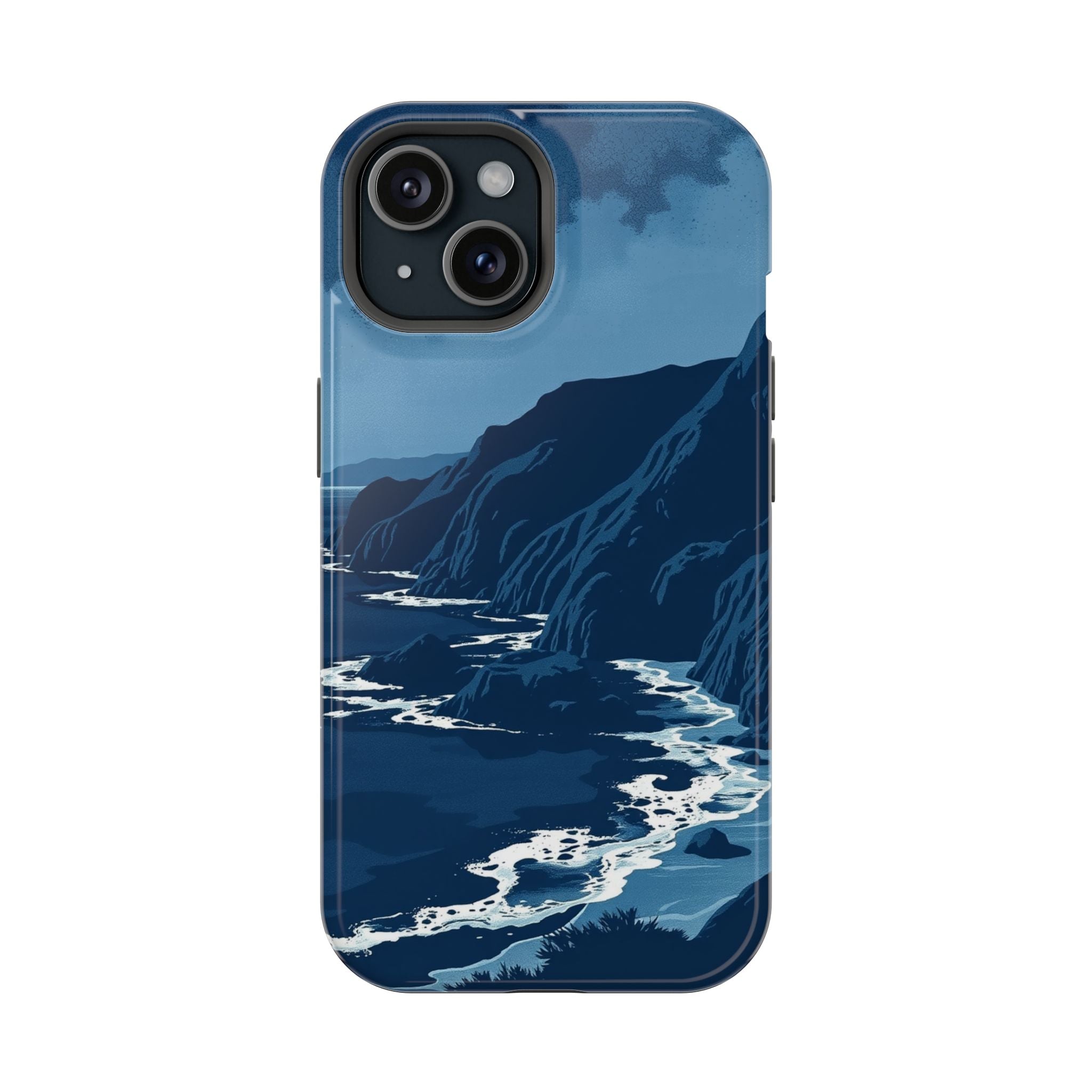 iPhone Midnight Blue And Silver Hibiscus Coast Carry Case Slim Snap Case · iPhon