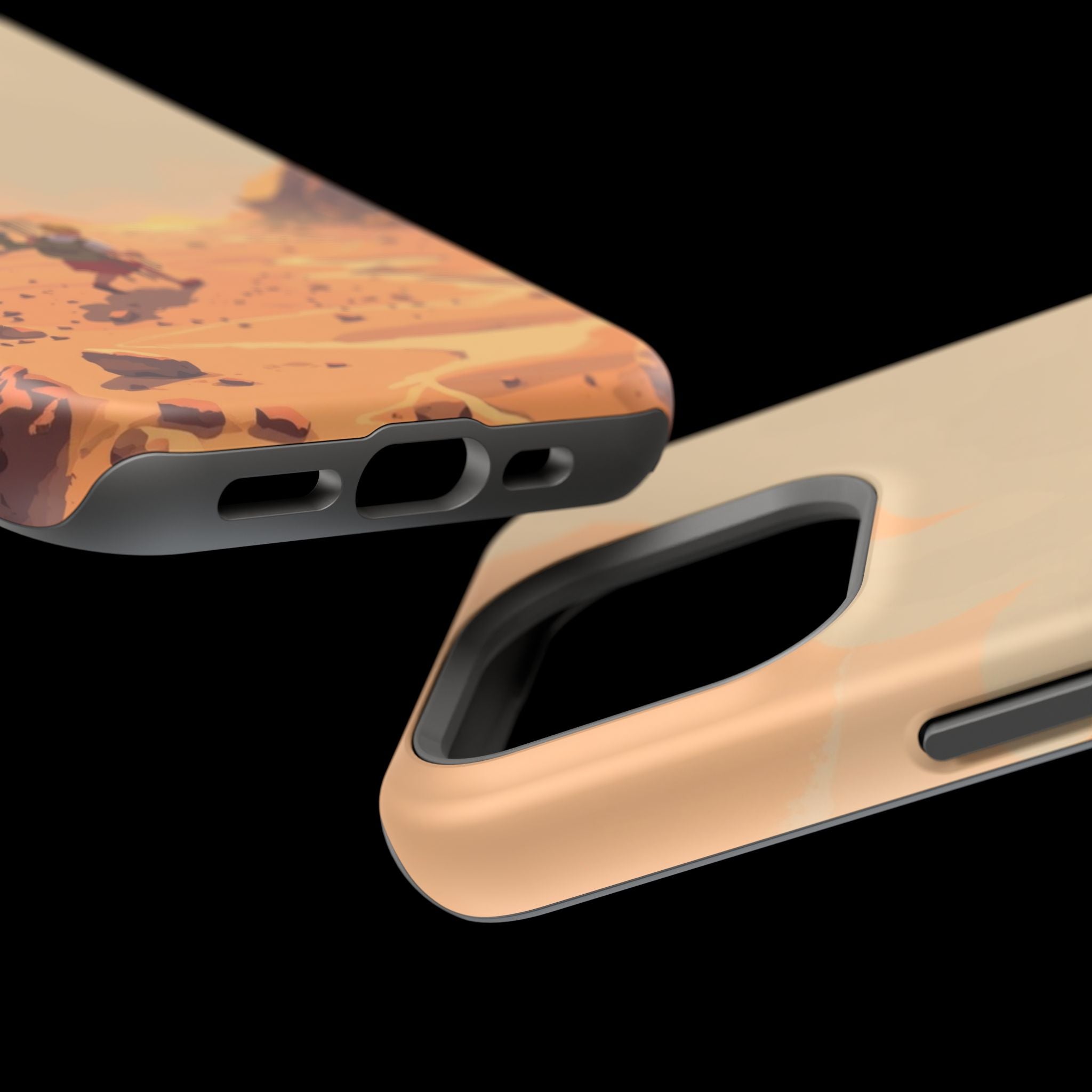 iPhone Burnt Orange And Sand Barely Surviving Slim Everyday Designer Case · iPho