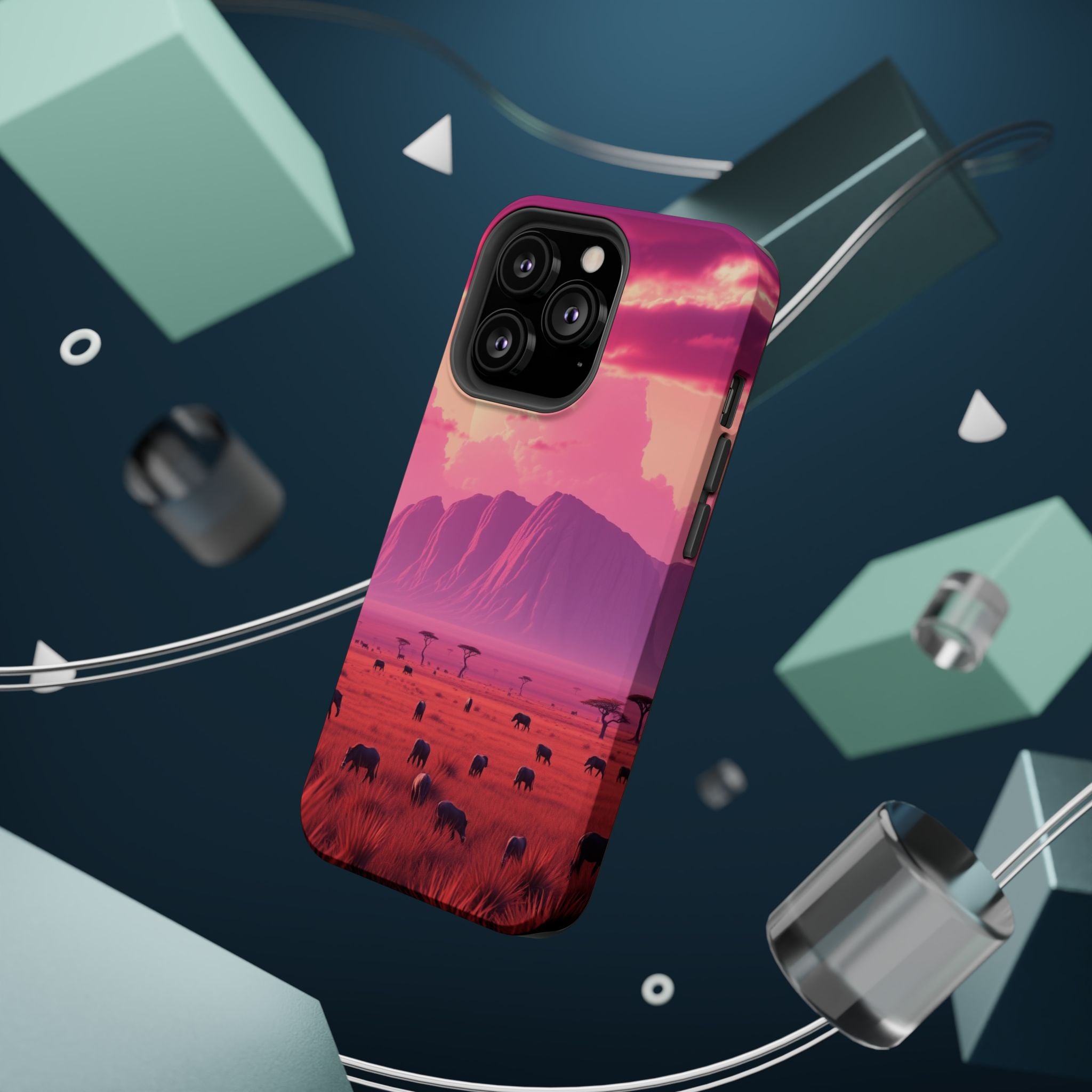iPhone Cyan And Magenta Savanna Horizon Slim Everyday iPhone Designer · iPhone C