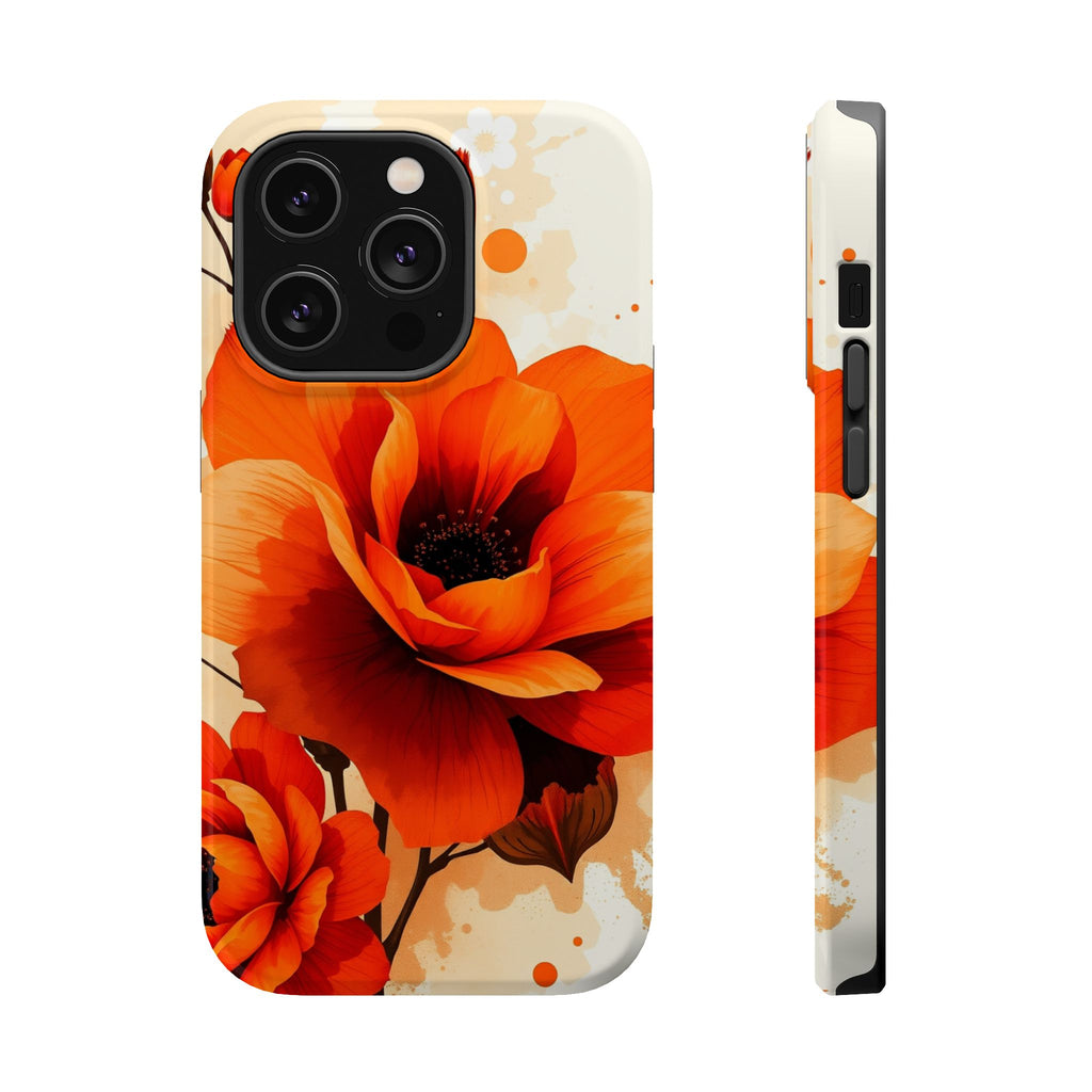 iPhone Burnt Orange And Sand Floral Ink Wash Slim iPhone Everyday · iPhone Case