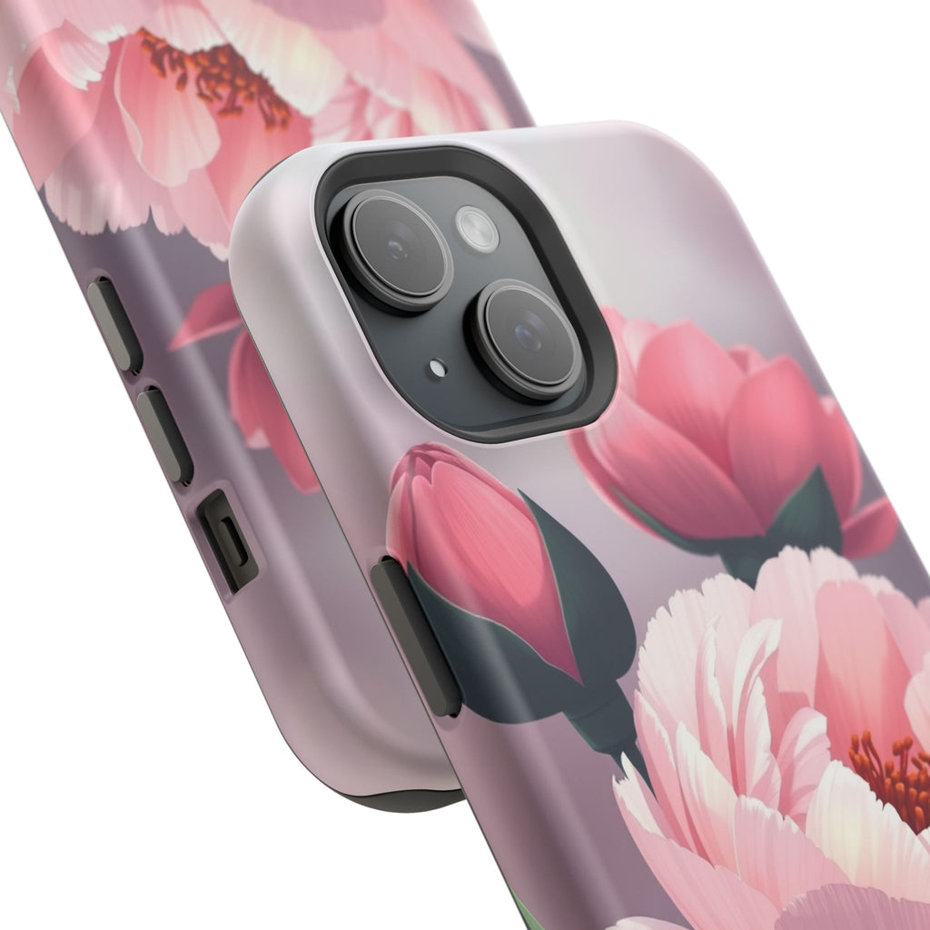 iPhone Peony Bouquet Enchanted Art Bold Modern Everyday Snap Case · iPhone Case