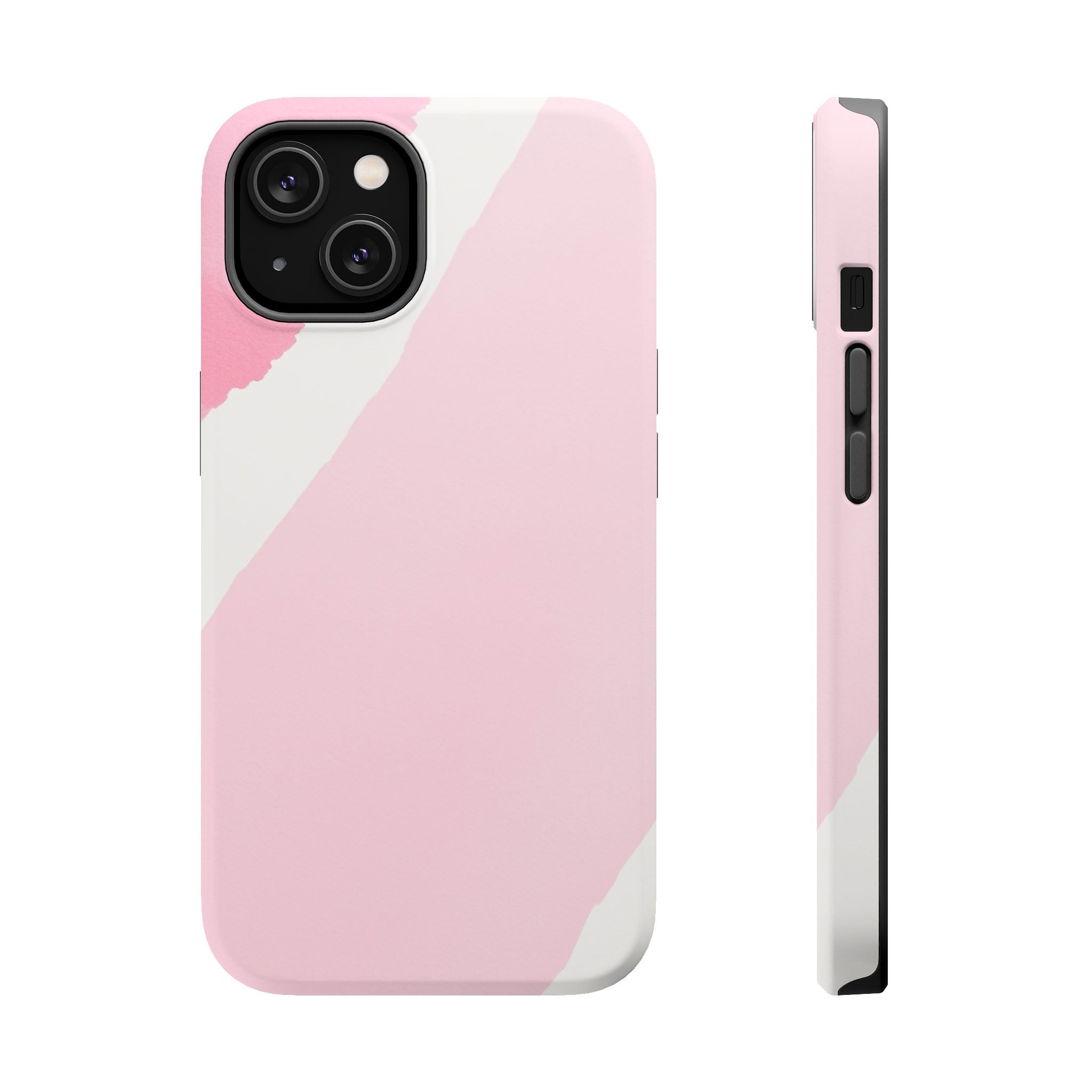 iPhone Rose Pink And Cream Calligraphic Stroke Soft iPhone Finish · iPhone Case