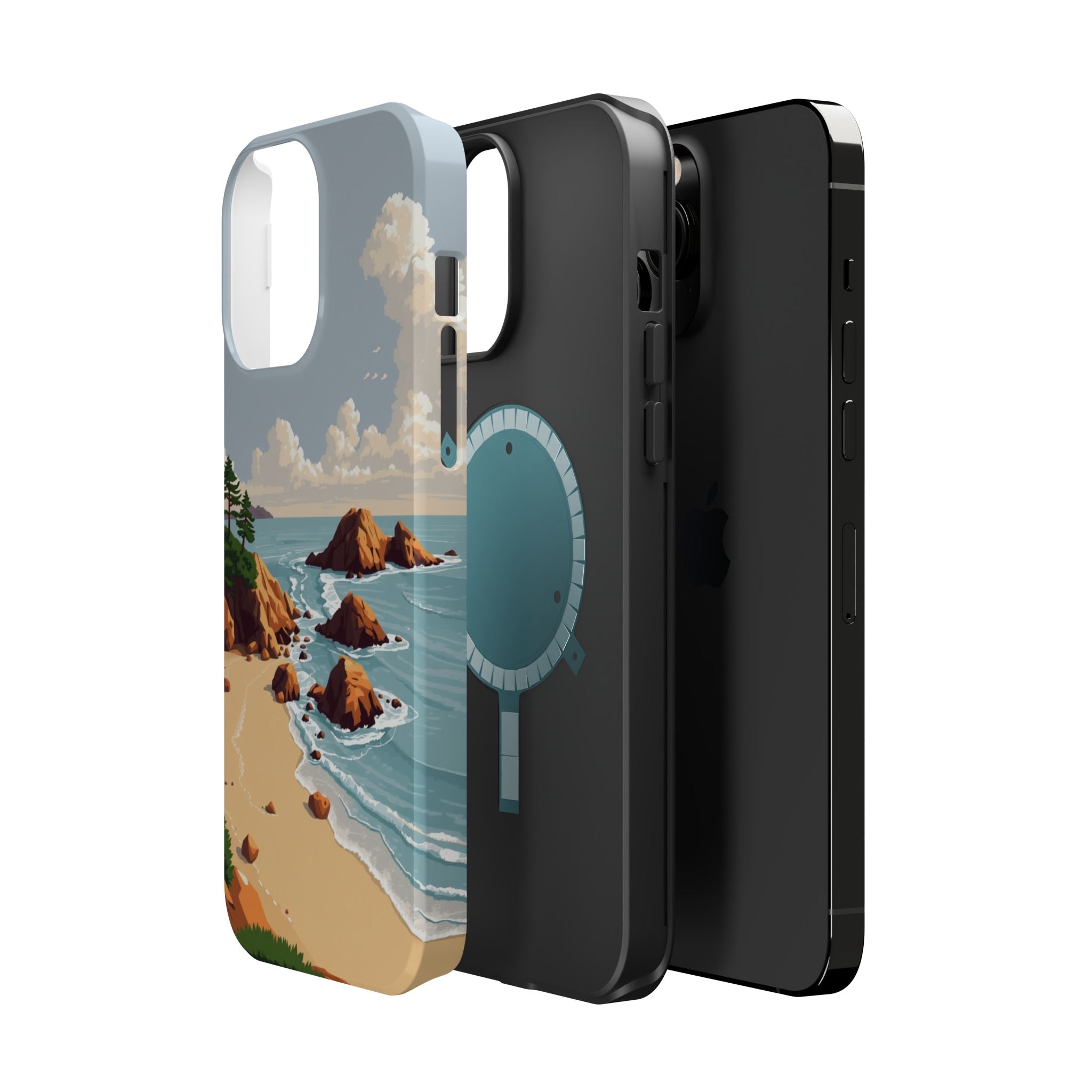iPhone Mustard And Rust Pebble Beach Slim Everyday Designer Case · iPhone Case