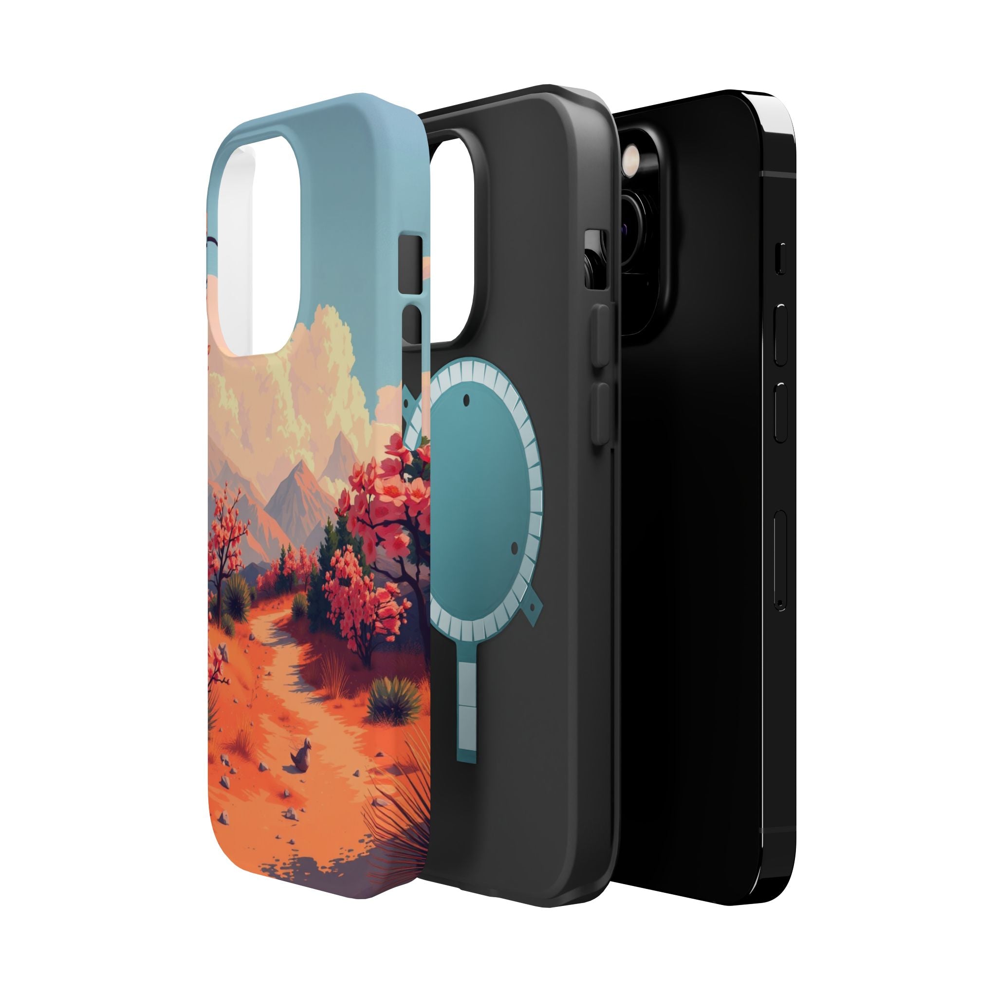 iPhone Burnt Orange And Sand Blossom Trail Slim iPhone Everyday · iPhone Case