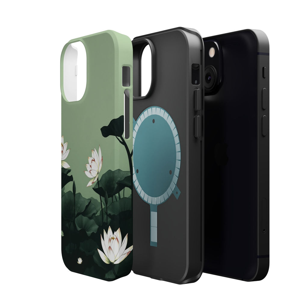iPhone Sage And Ivory Lotus Pond Bold Modern Everyday Snap Case · iPhone Case