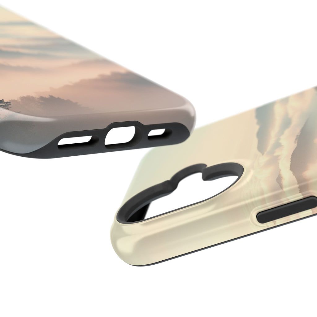 iPhone Mint And Blush Fog Rolling Over Hills Slim iPhone Everyday · iPhone Case